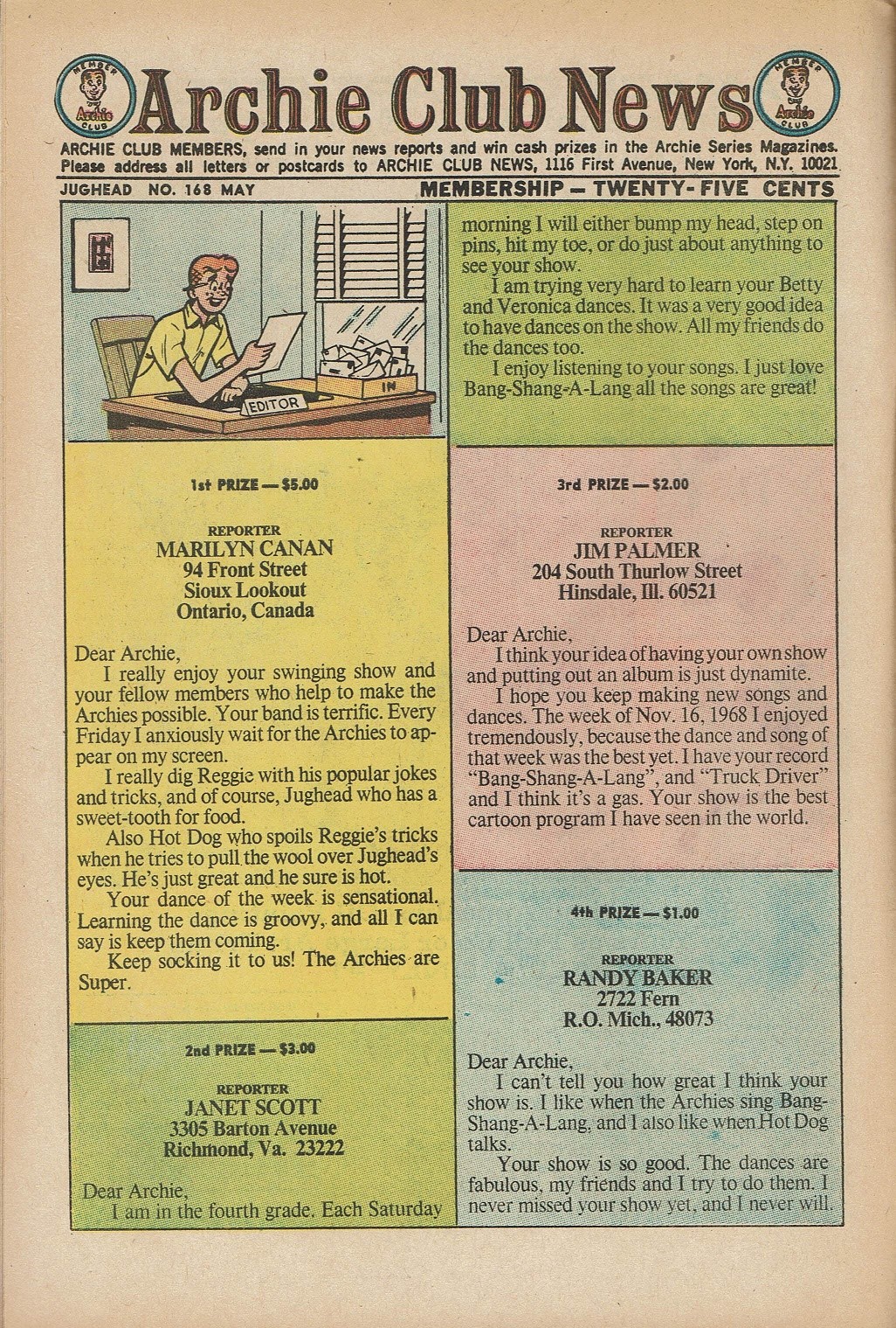 Read online Jughead (1965) comic -  Issue #168 - 10