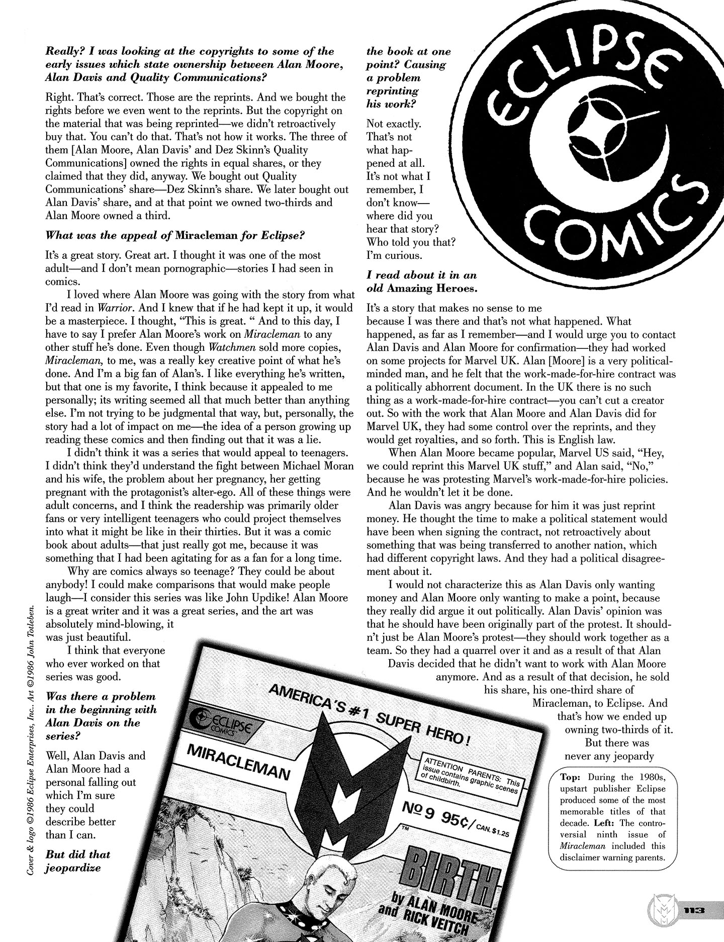 Read online Kimota!: The Miracleman Companion comic -  Issue # Full - 114