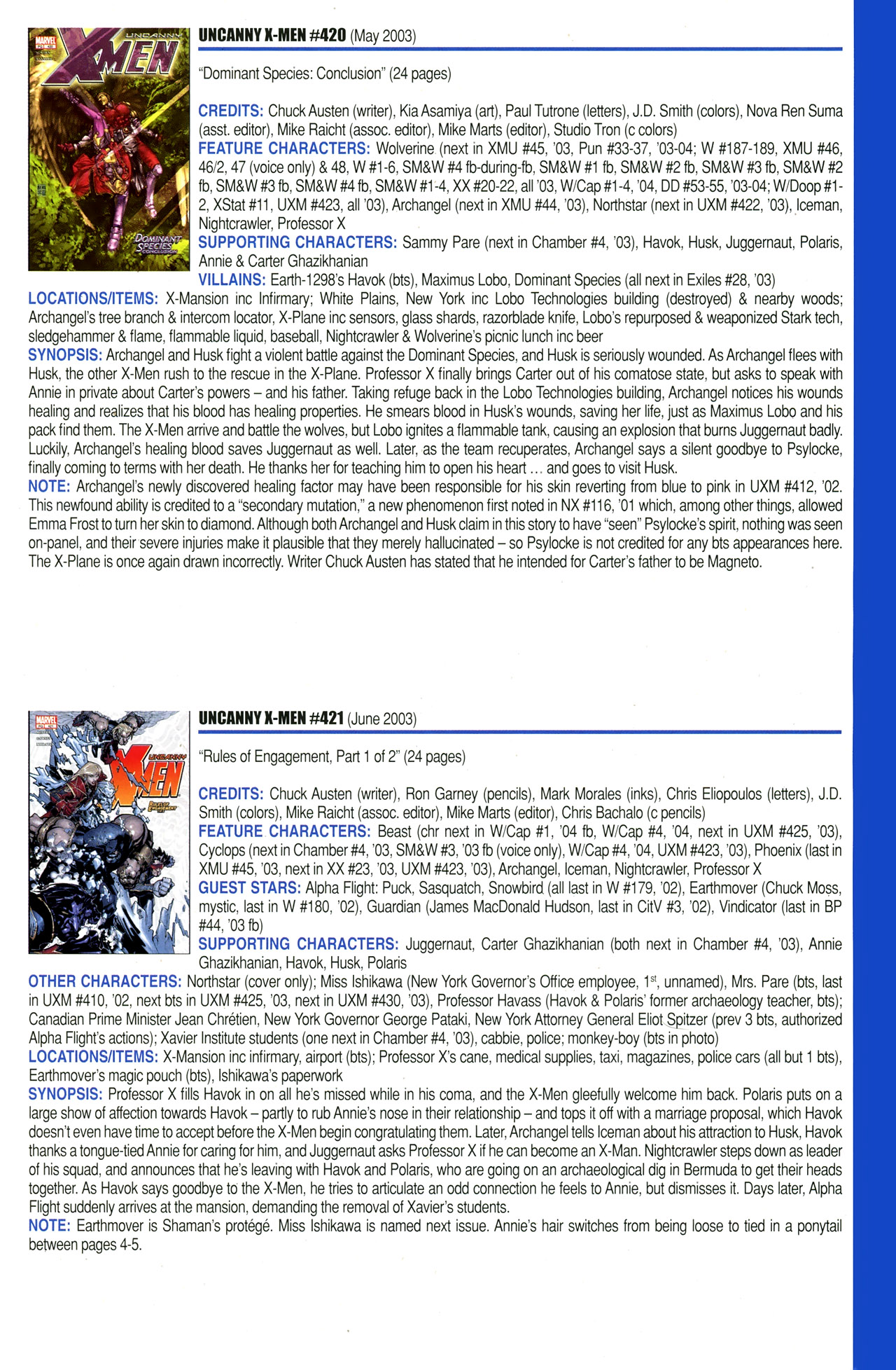 Read online Official Index to the Marvel Universe comic -  Issue #11 - 49