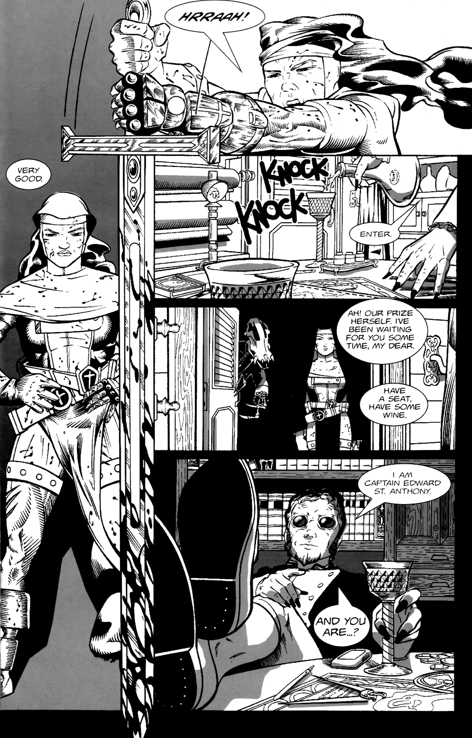 Read online Warrior Nun: Black & White comic -  Issue #1 - 11