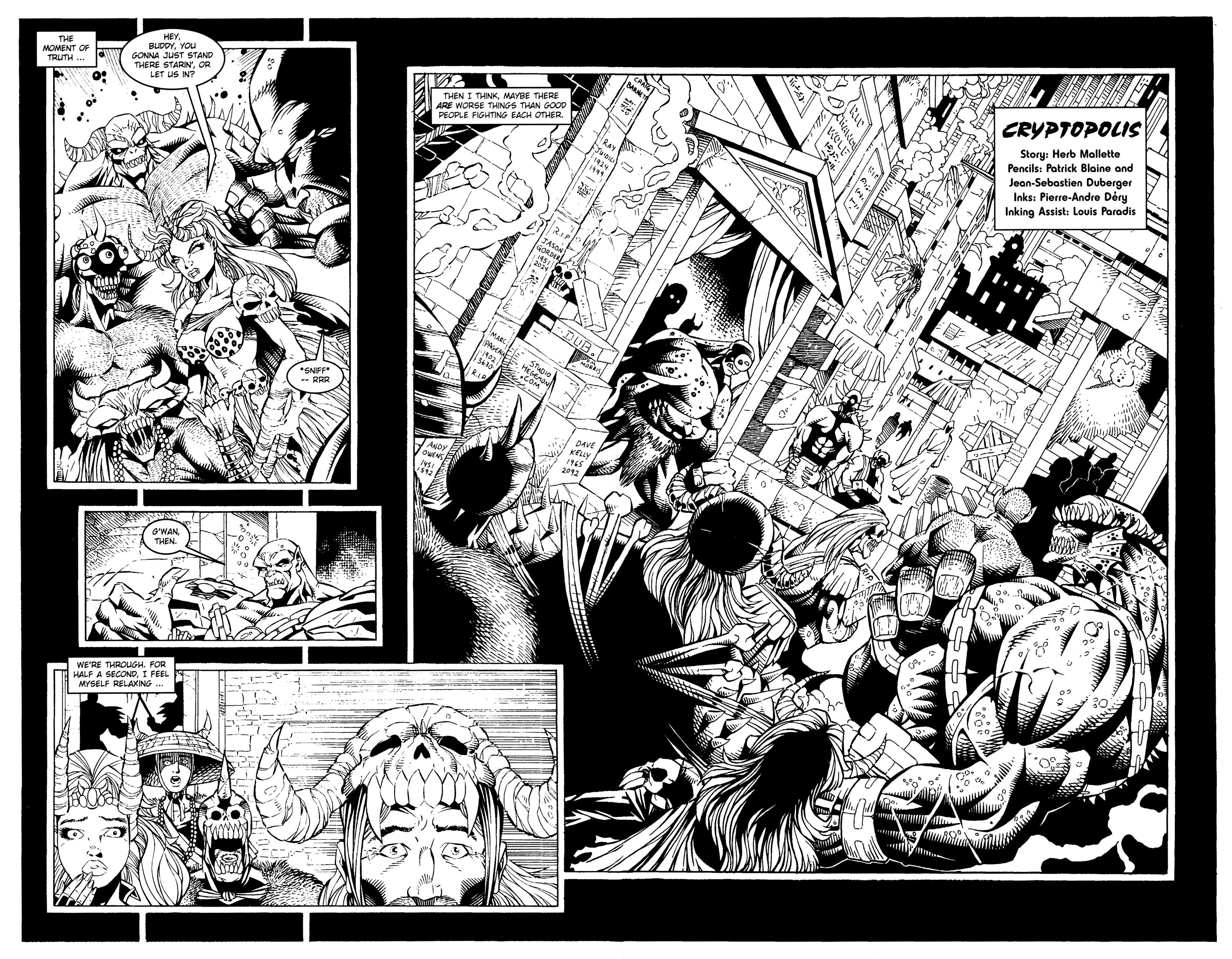 Read online Warrior Nun: Black & White comic -  Issue #14 - 4