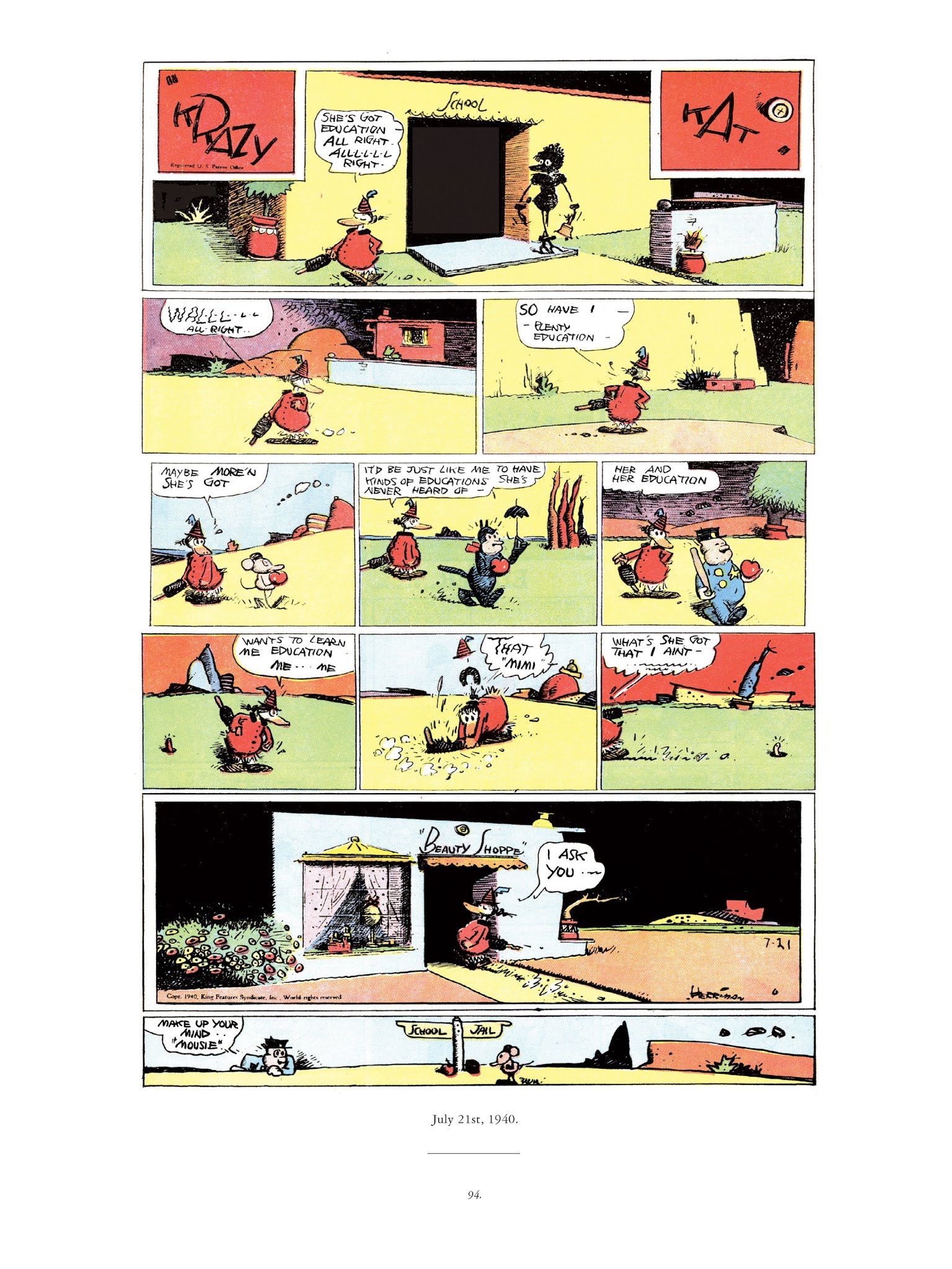 Read online Krazy & Ignatz comic -  Issue # TPB 11 - 94