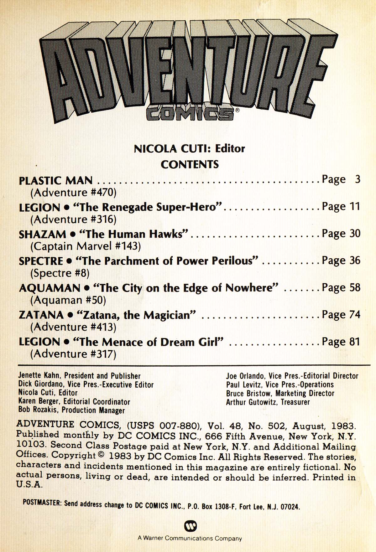 Read online Adventure Comics (1938) comic -  Issue #502 - 2