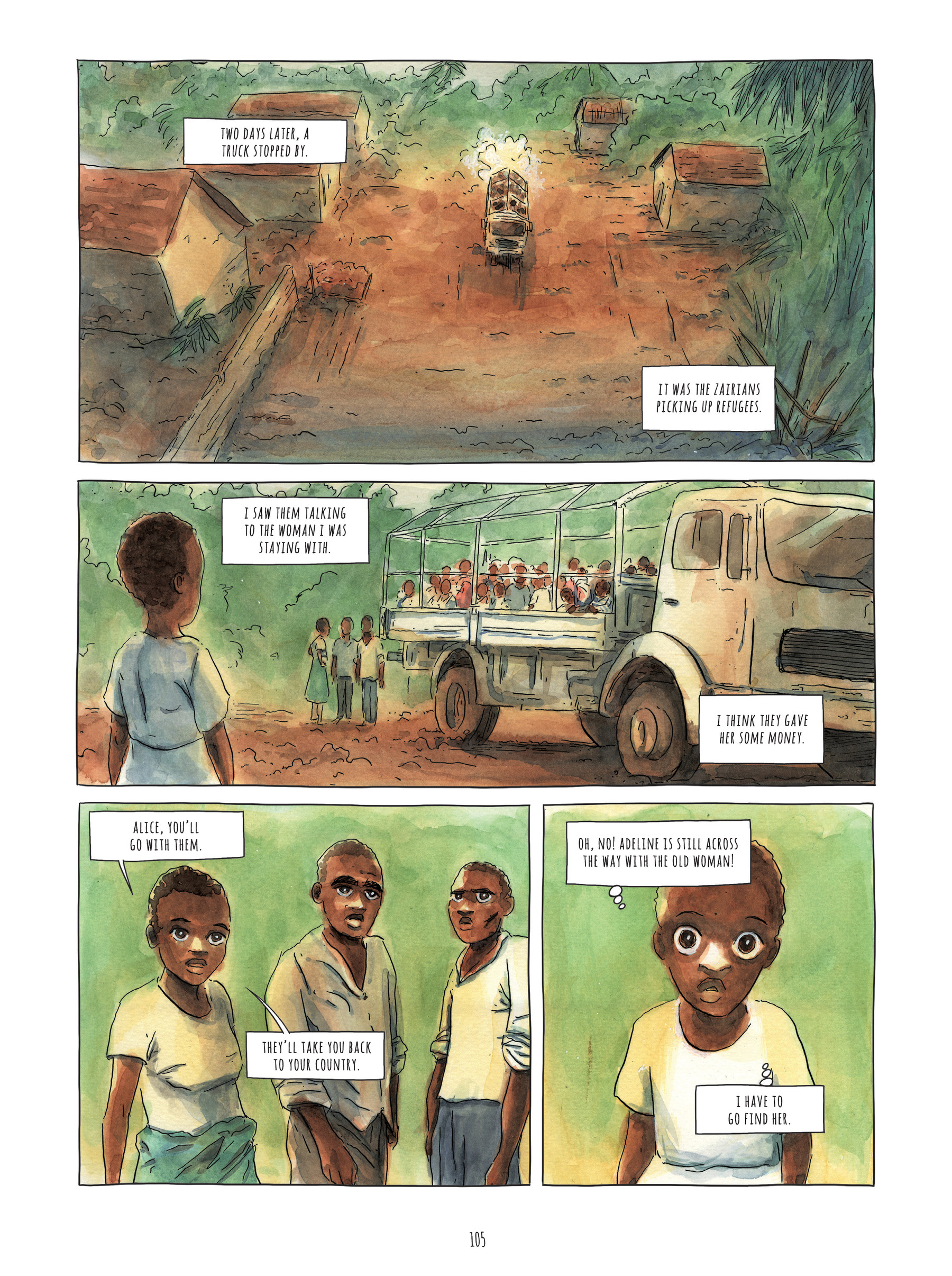 Read online Alice on the Run: One Child's Journey Through the Rwandan Civil War comic -  Issue # TPB - 104