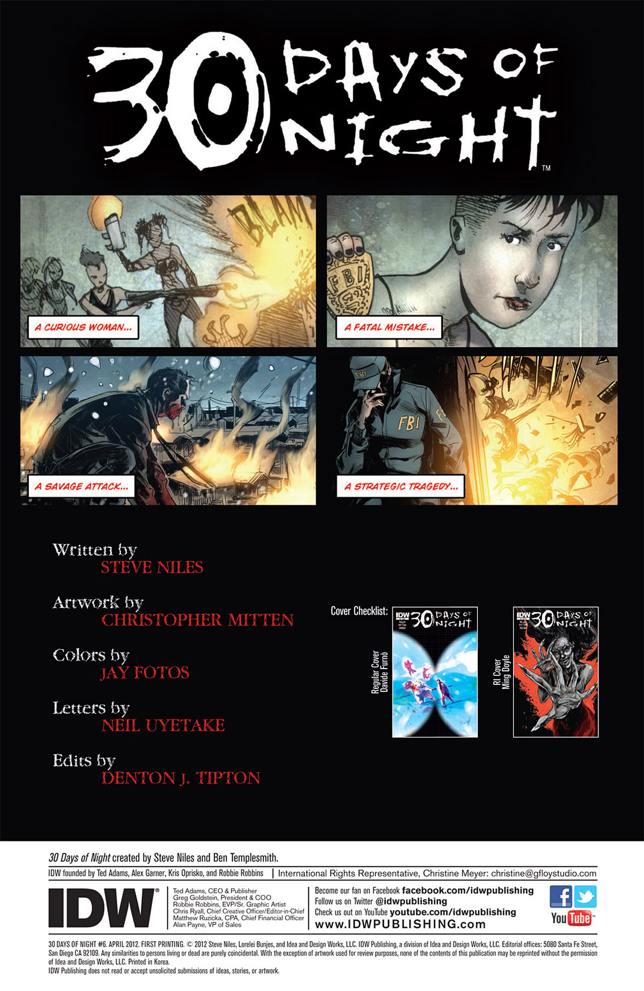 Read online 30 Days of Night (2011) comic -  Issue #6 - 2