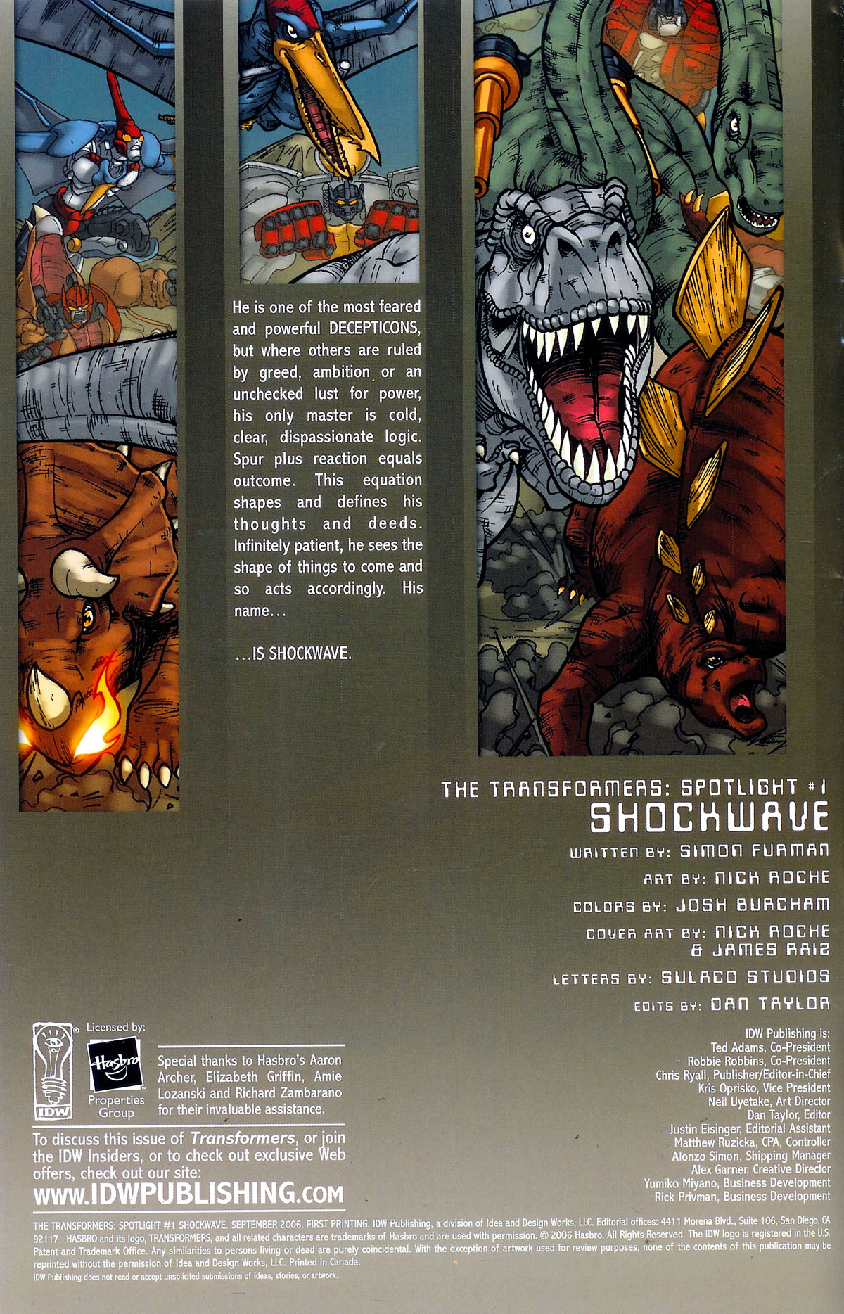 Read online The Transformers Spotlight: Shockwave comic -  Issue # Full - 3