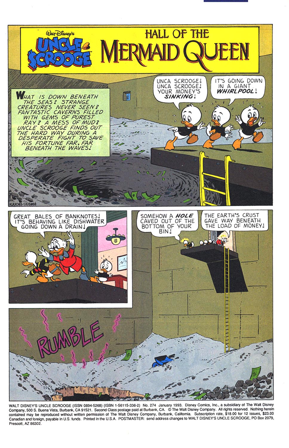 Read online Uncle Scrooge (1953) comic -  Issue #274 - 2