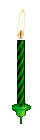 Vela rayada verde