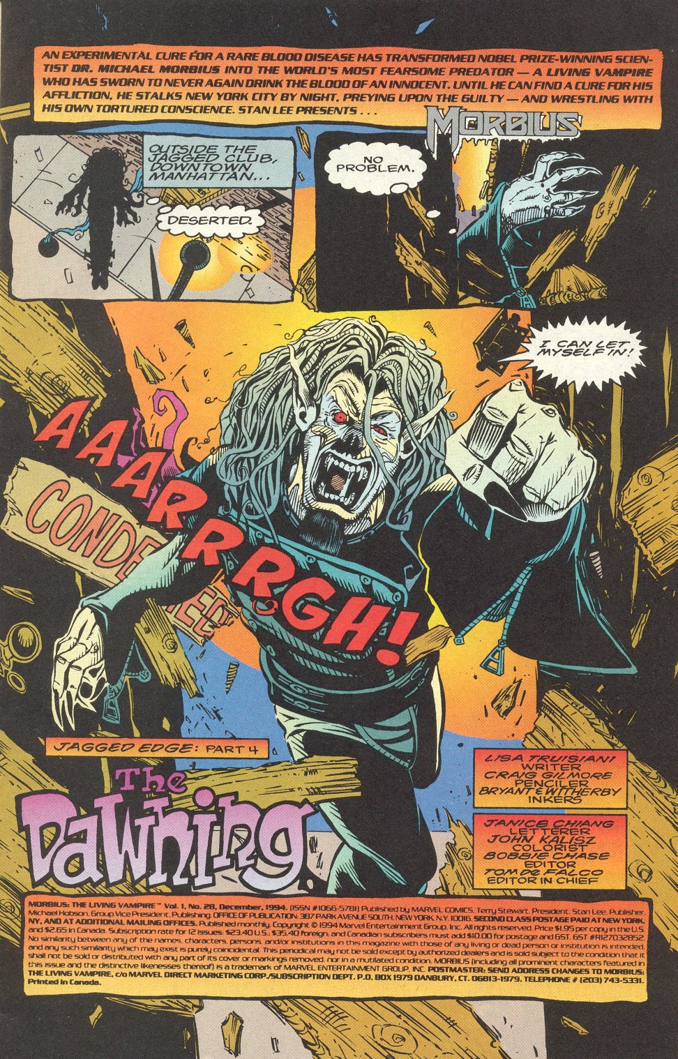 Read online Morbius: The Living Vampire (1992) comic -  Issue #28 - 2