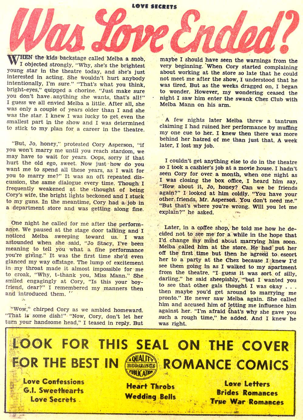 Read online Love Secrets (1953) comic -  Issue #45 - 26