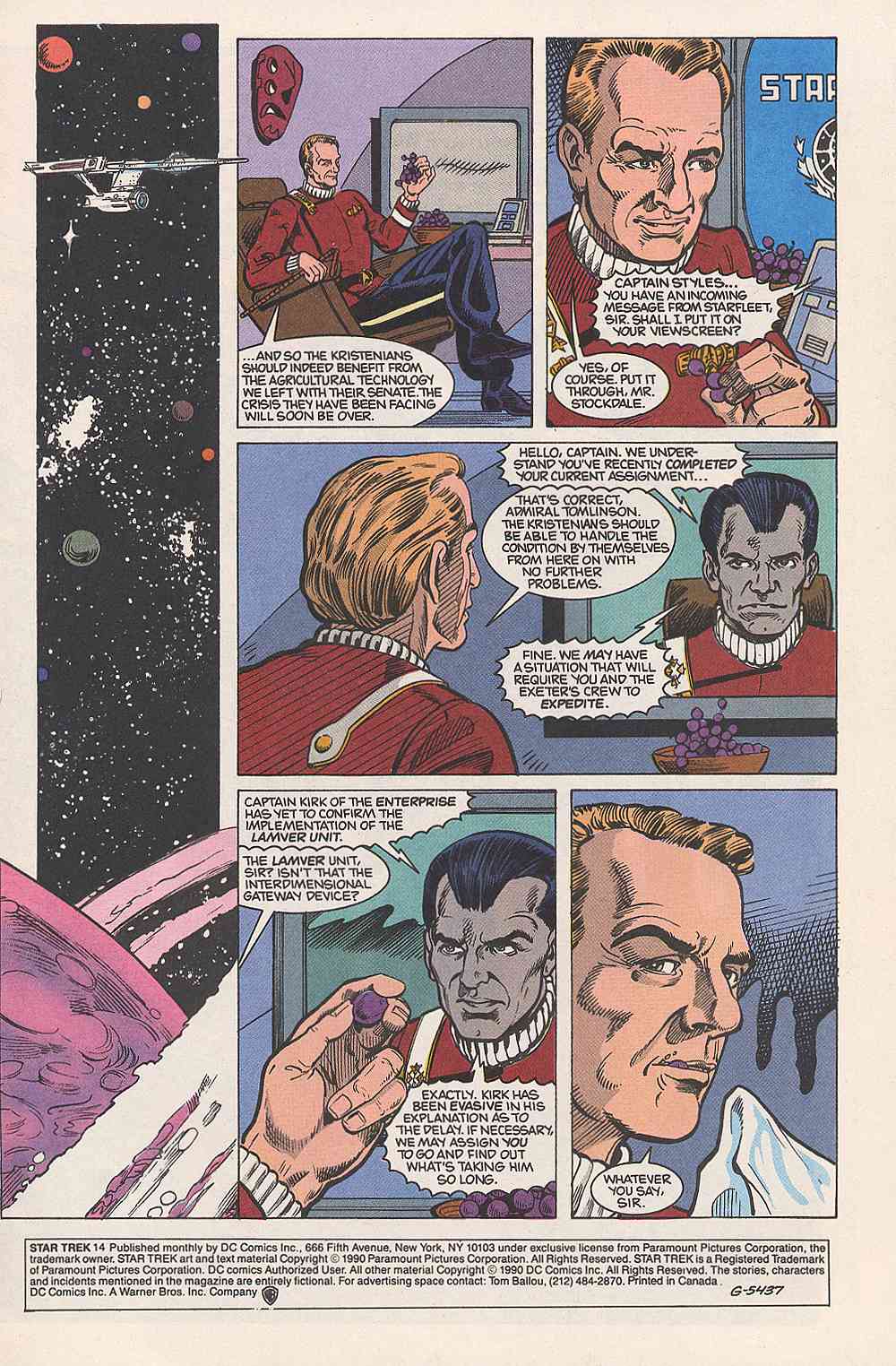 Read online Star Trek (1989) comic -  Issue #14 - 3
