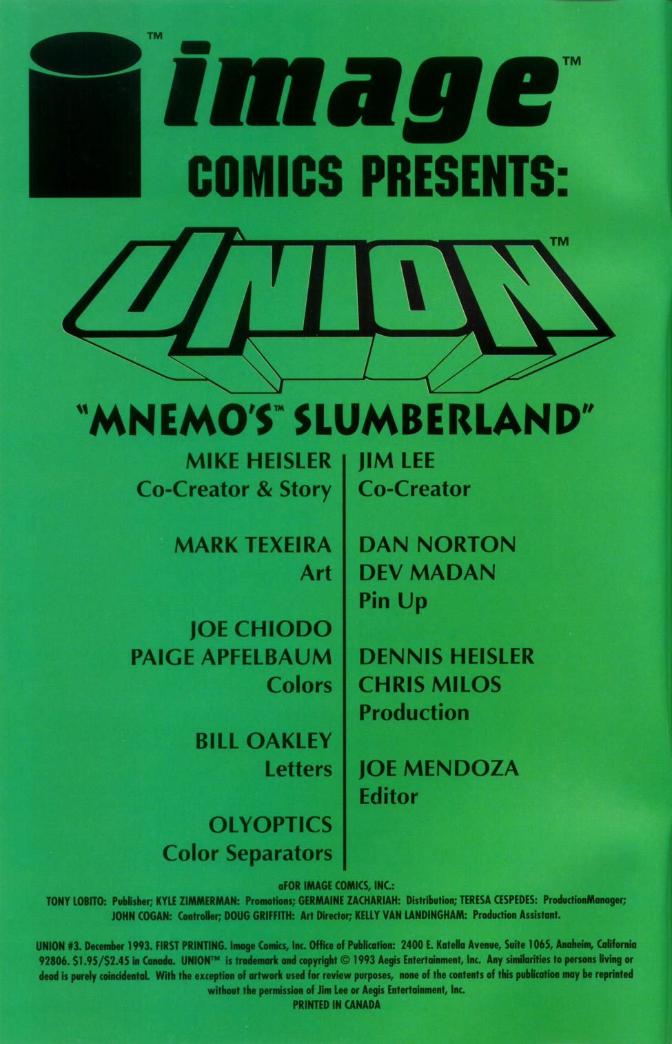 Read online Union (1993) comic -  Issue #3 - 3