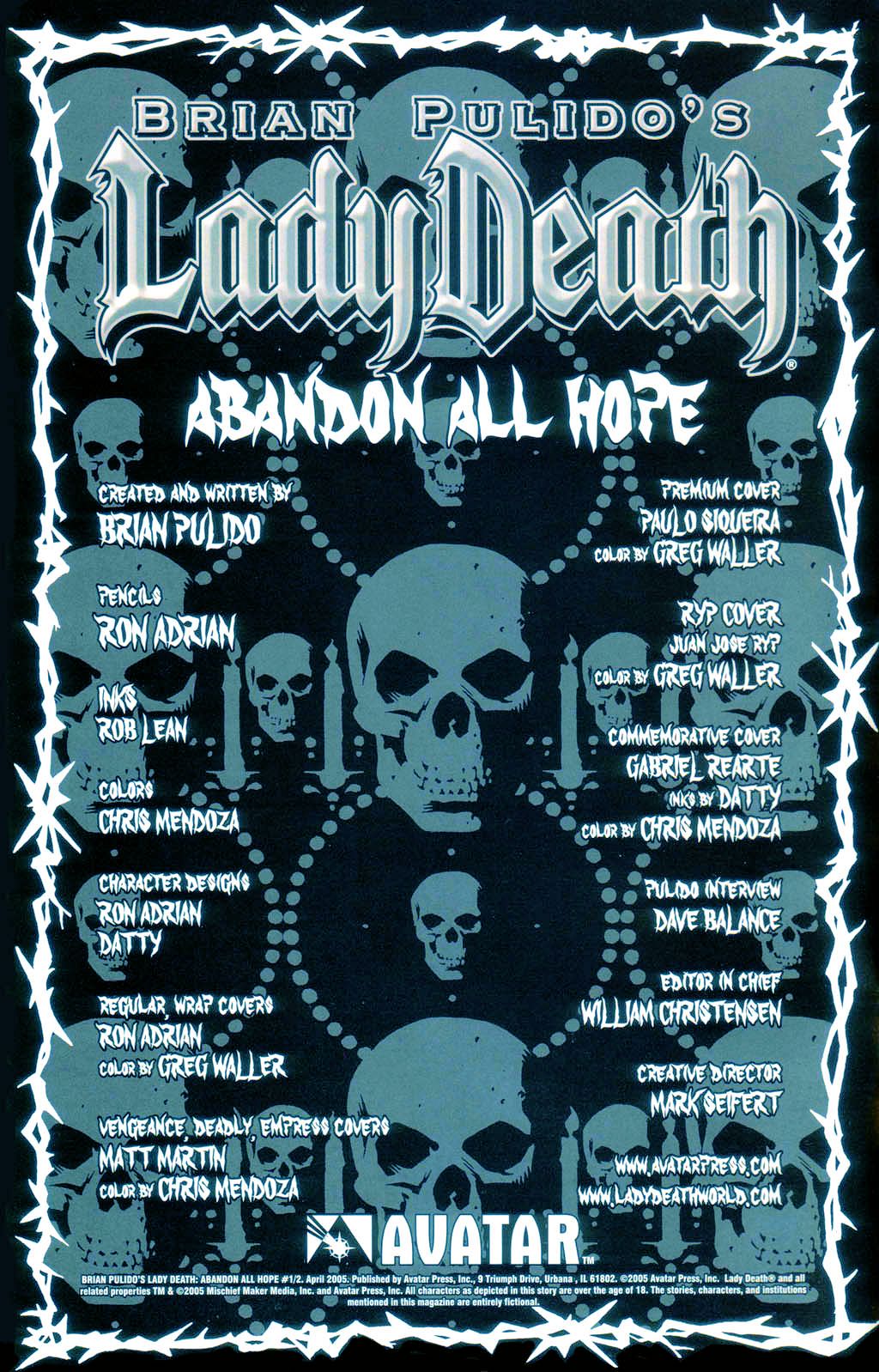 Read online Brian Pulido's Lady Death: Abandon All Hope comic -  Issue #0 - 3