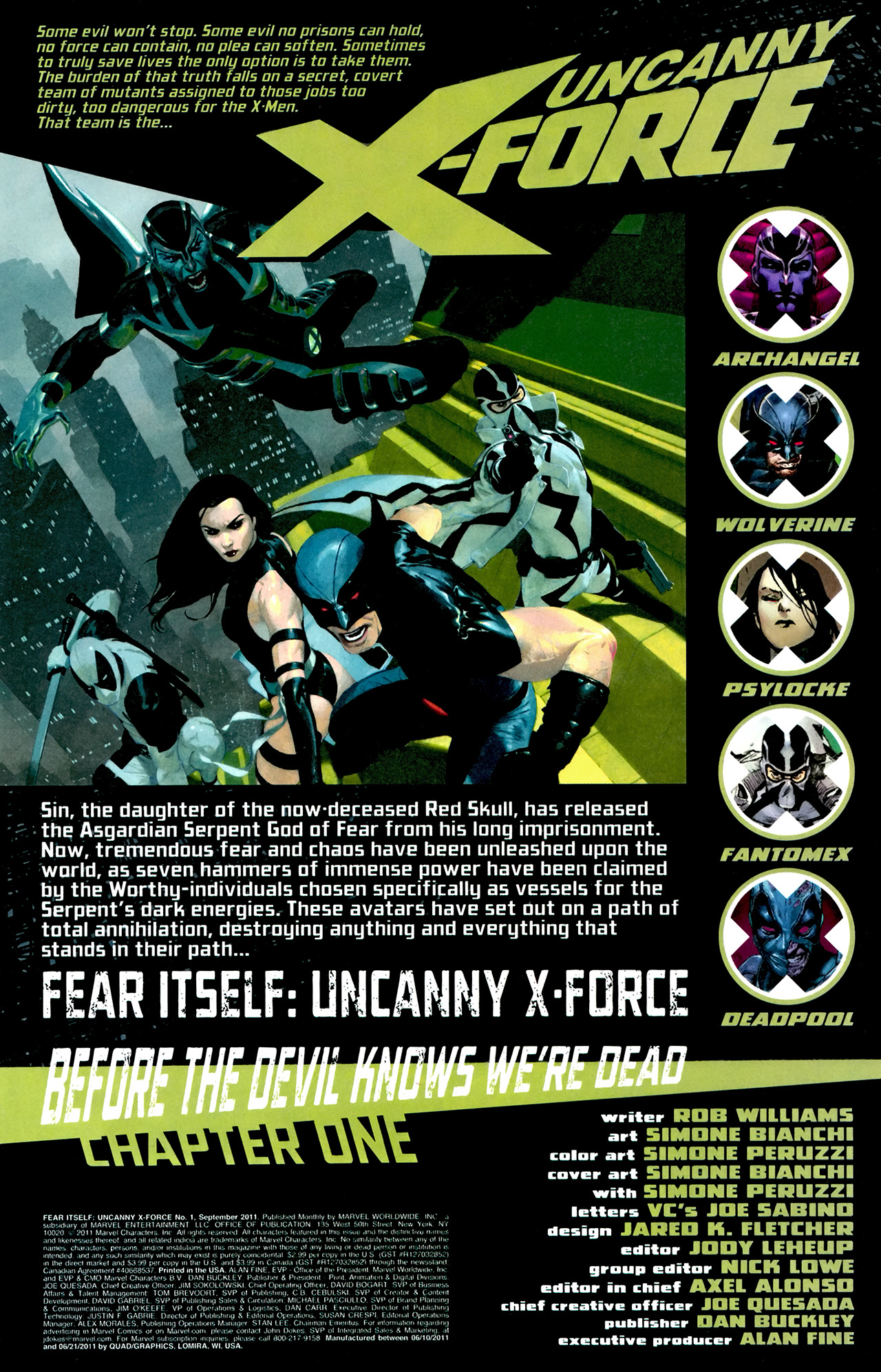 Read online Fear Itself: Uncanny X-Force comic -  Issue #1 - 2