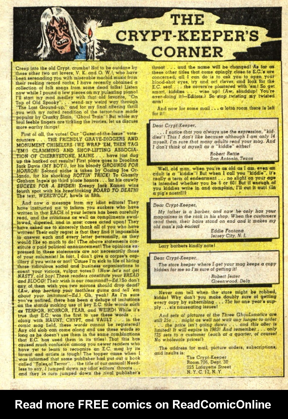 Read online Tales From The Crypt (1950) comic -  Issue #30 - 19