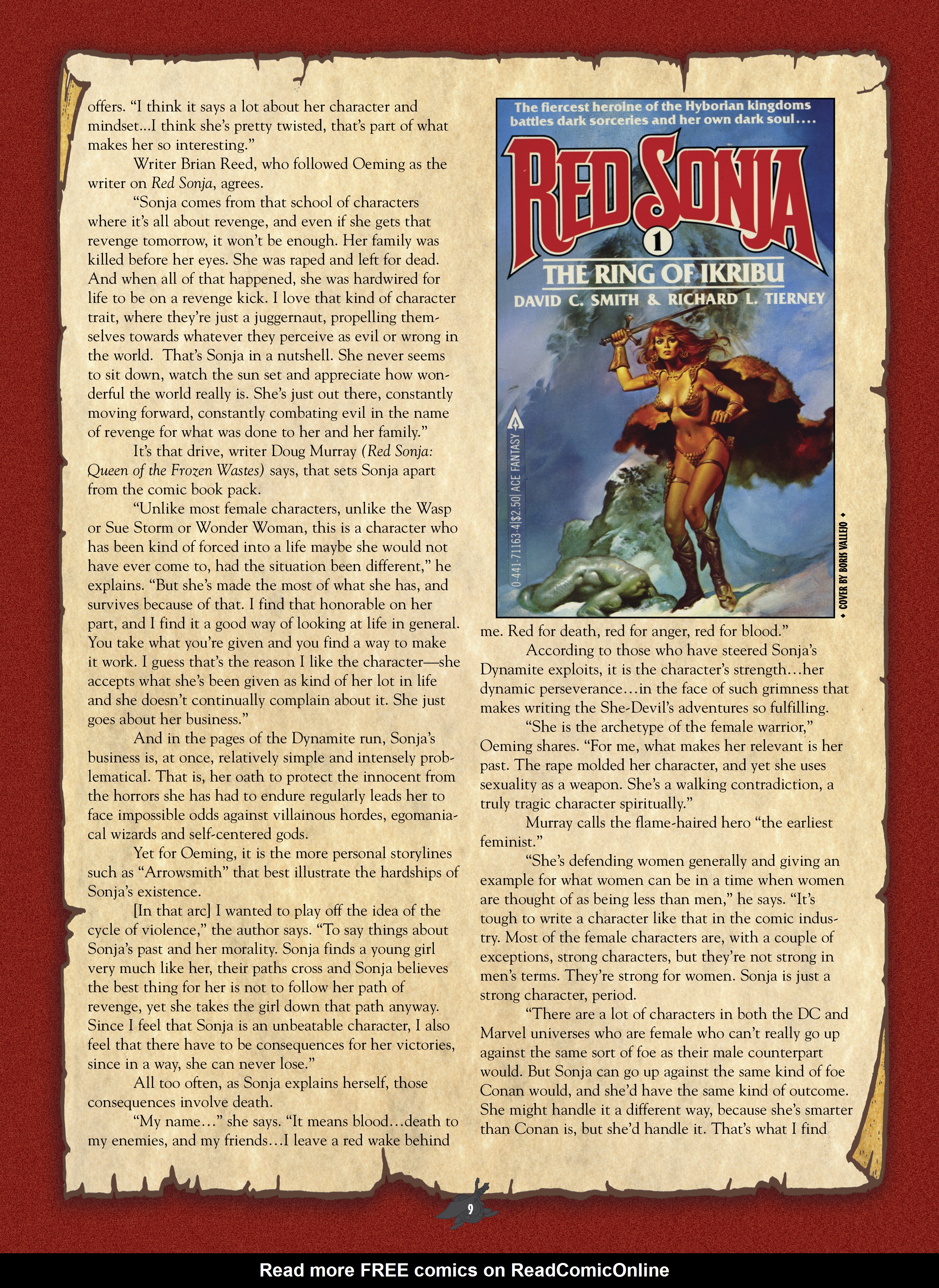 Read online The Art of Red Sonja comic -  Issue # TPB 1 (Part 1) - 10