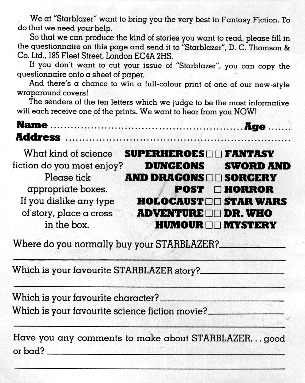Read online Starblazer comic -  Issue #240 - 2