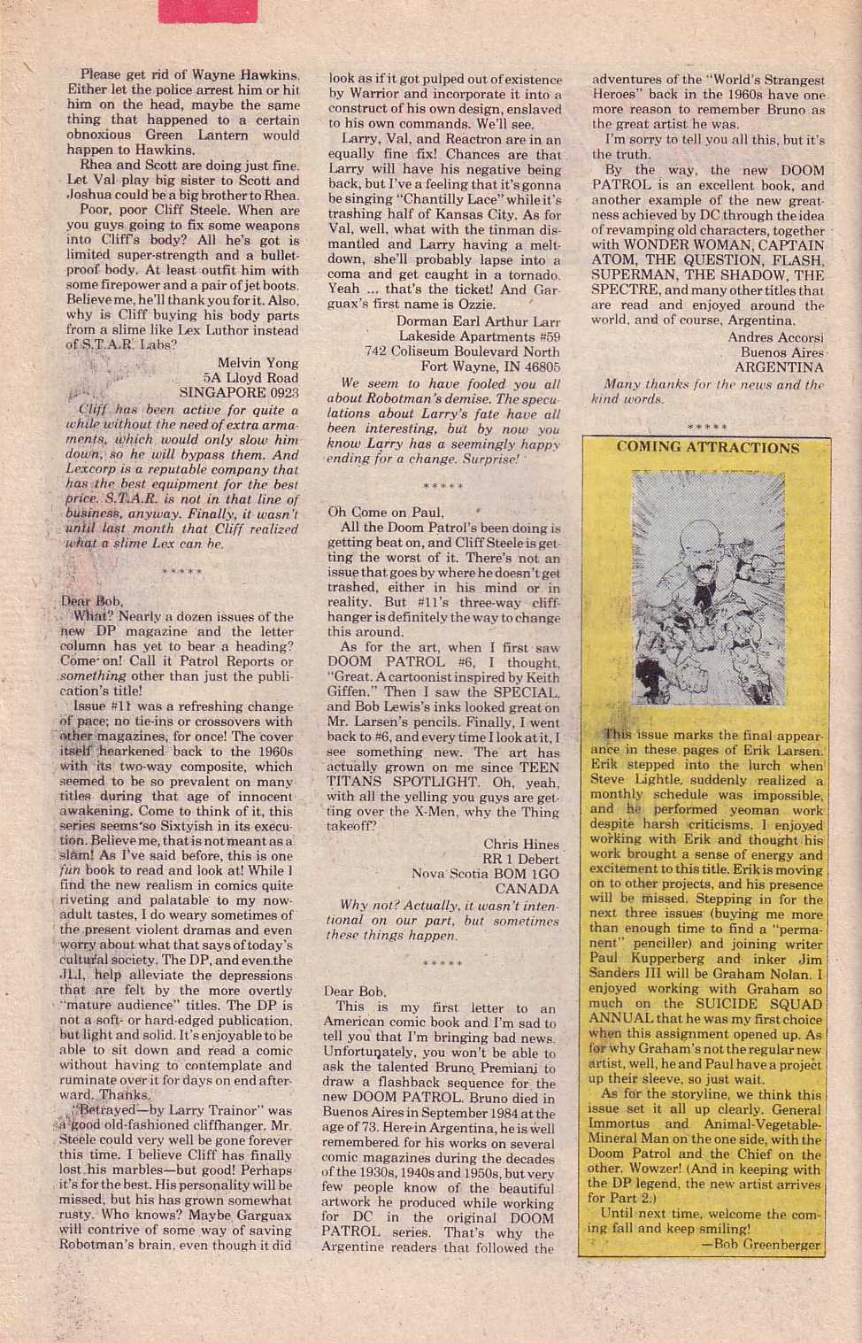 Read online Doom Patrol (1987) comic -  Issue #15 - 25