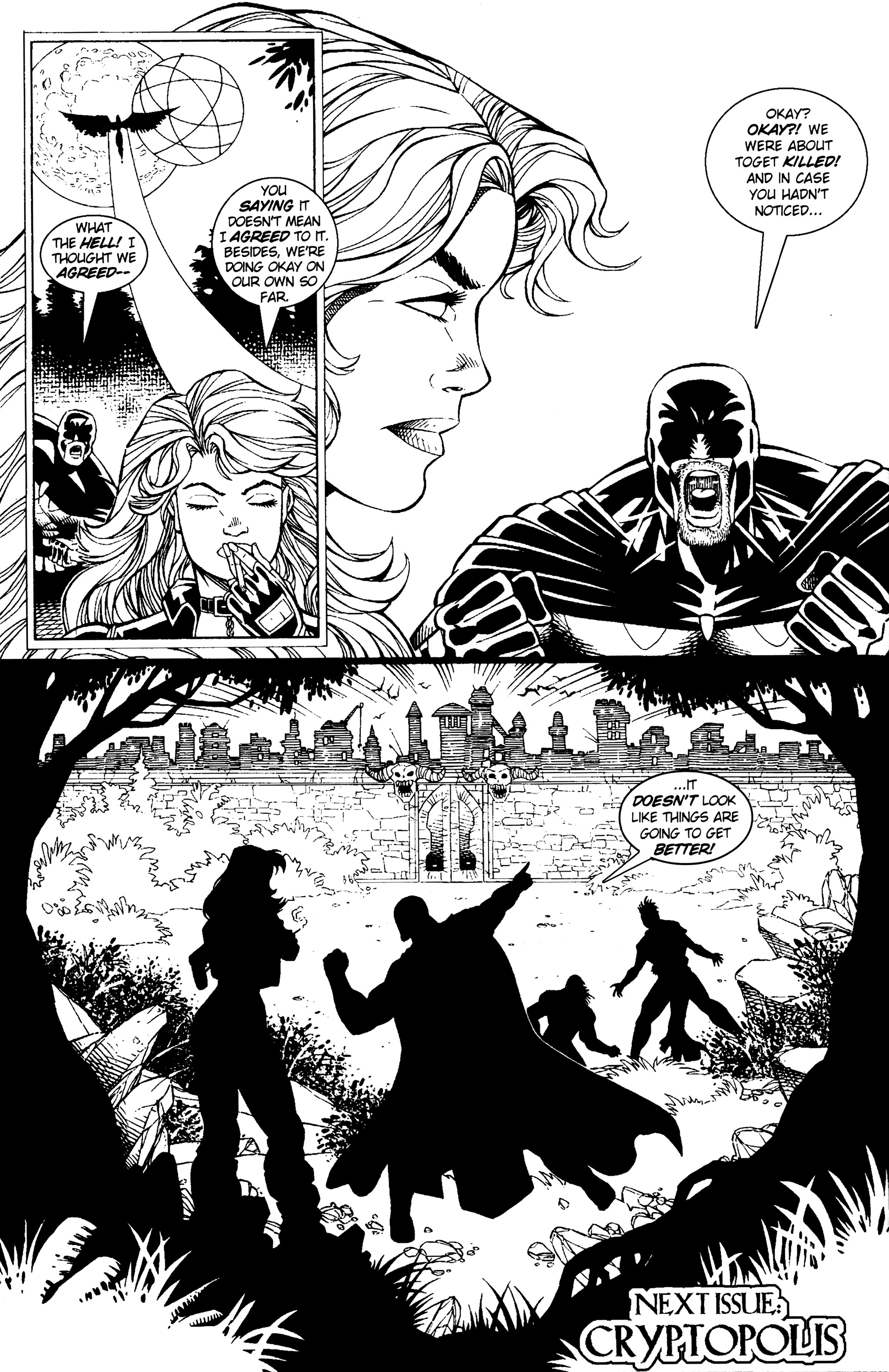 Read online Warrior Nun: Black & White comic -  Issue #11 - 22
