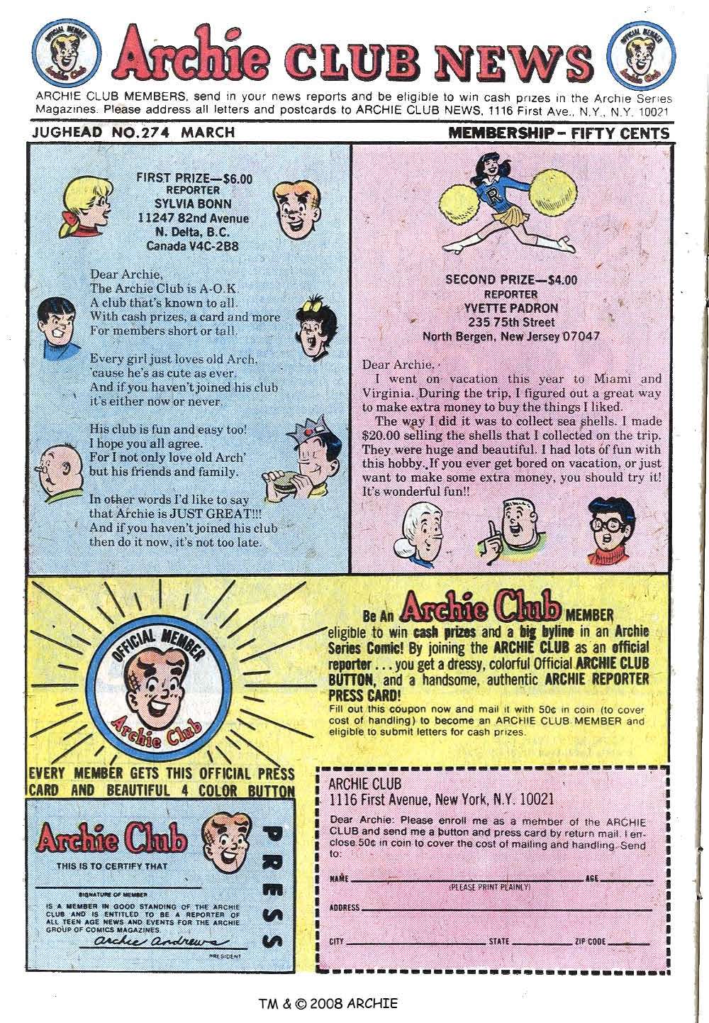 Read online Jughead (1965) comic -  Issue #274 - 26