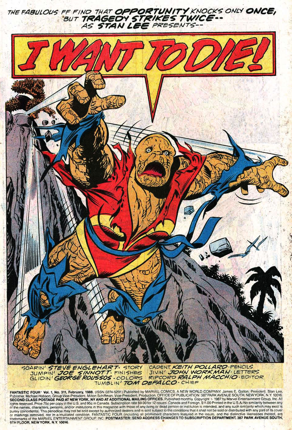 Read online Fantastic Four (1961) comic -  Issue #311 - 3