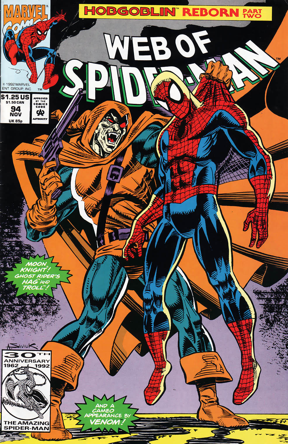 Read online Web of Spider-Man (1985) comic -  Issue #94 - 1
