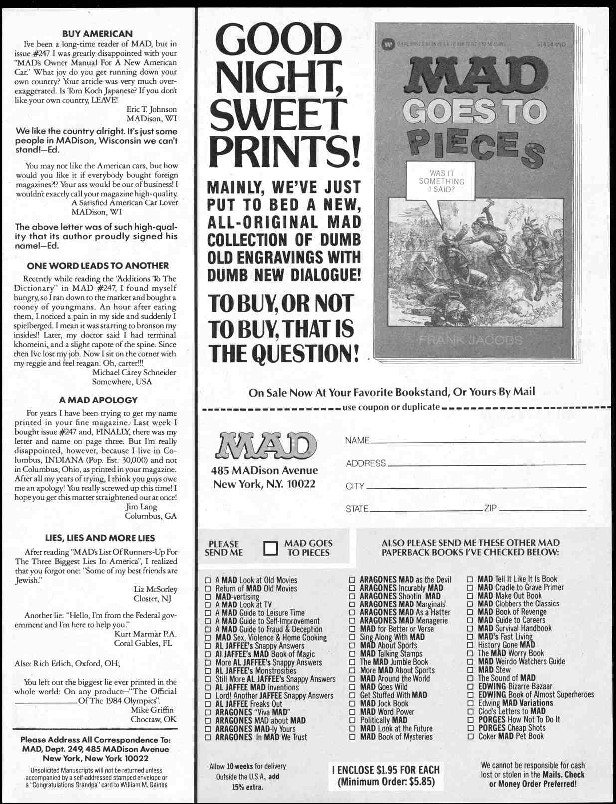 Read online MAD comic -  Issue #249 - 5