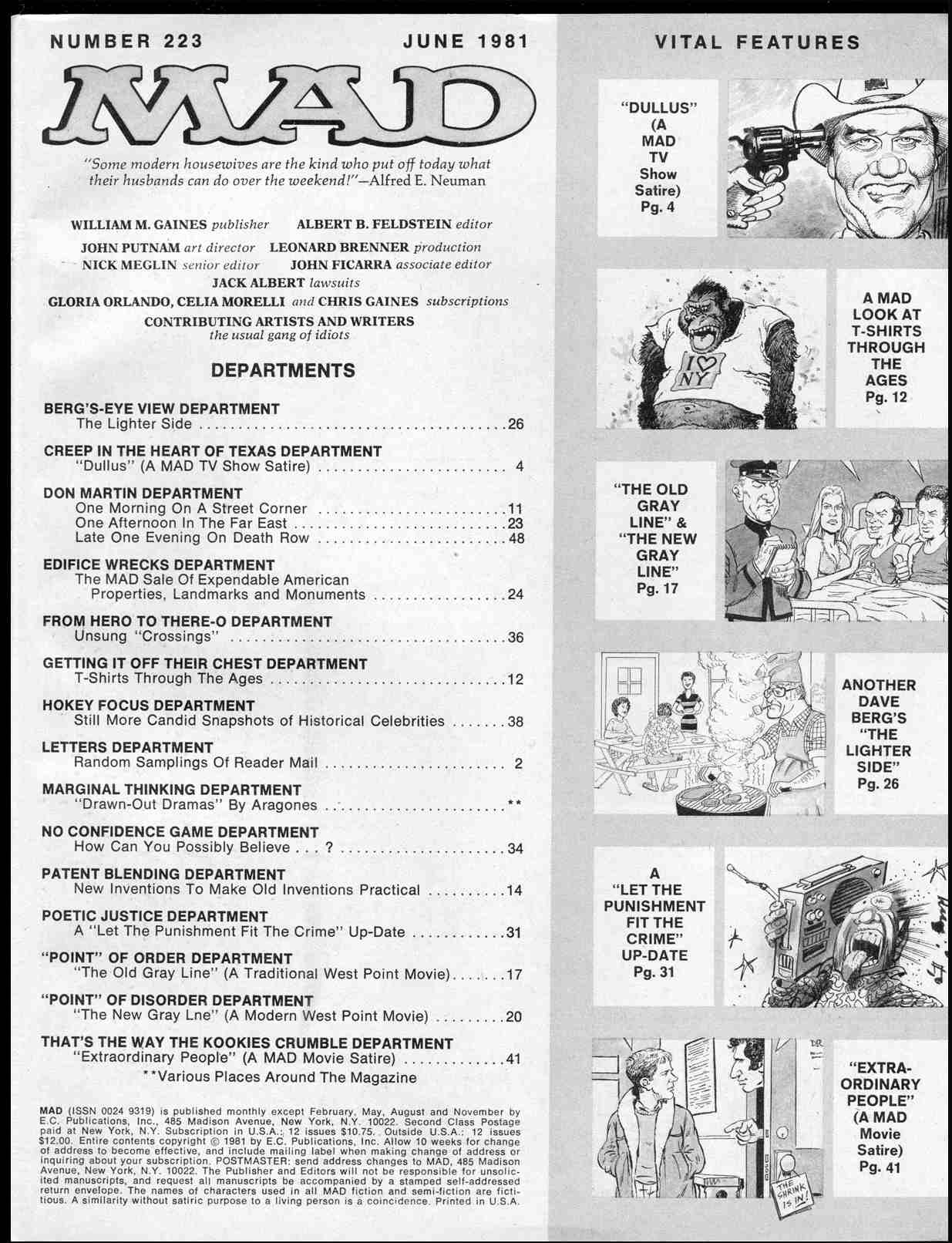 Read online MAD comic -  Issue #223 - 3