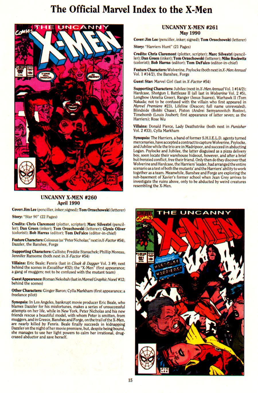 Read online The Official Marvel Index To The X-Men (1994) comic -  Issue #5 - 18