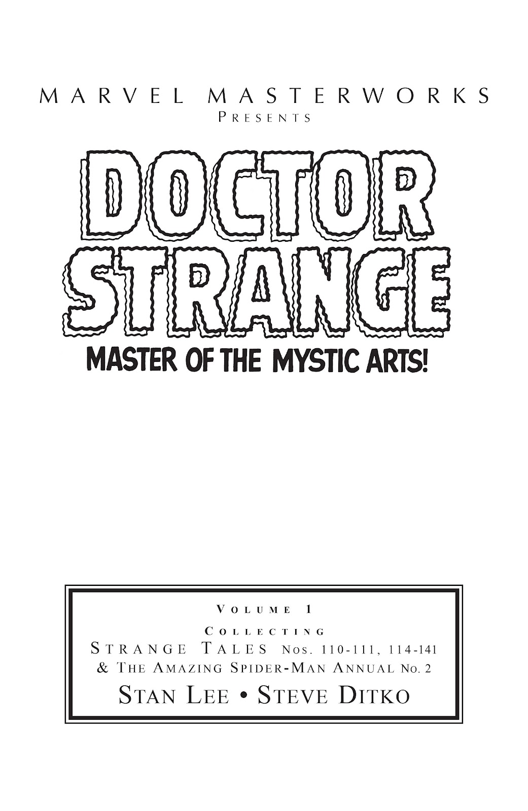 Marvel Masterworks: Doctor Strange issue TPB 1 (Part 1) - Page 2