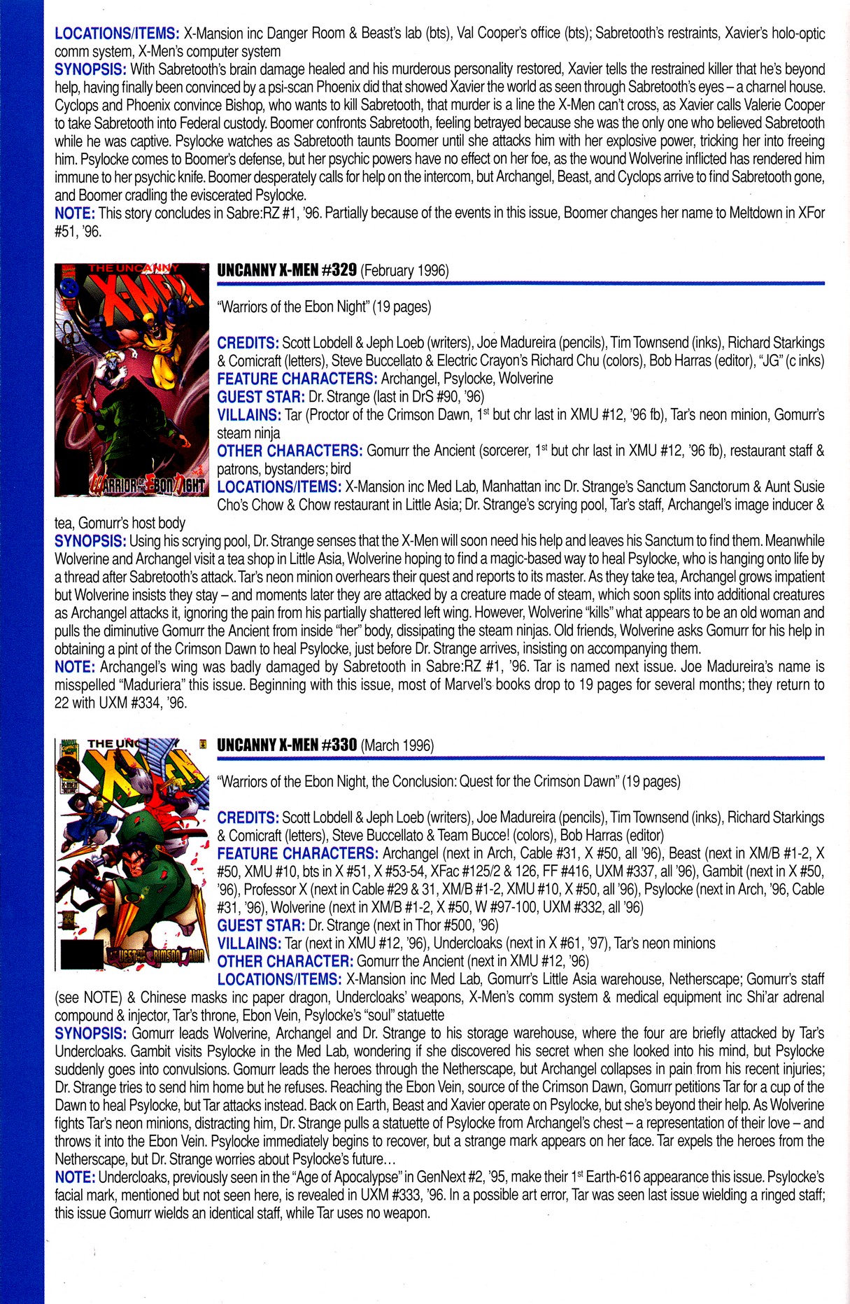 Read online Official Index to the Marvel Universe comic -  Issue #8 - 62