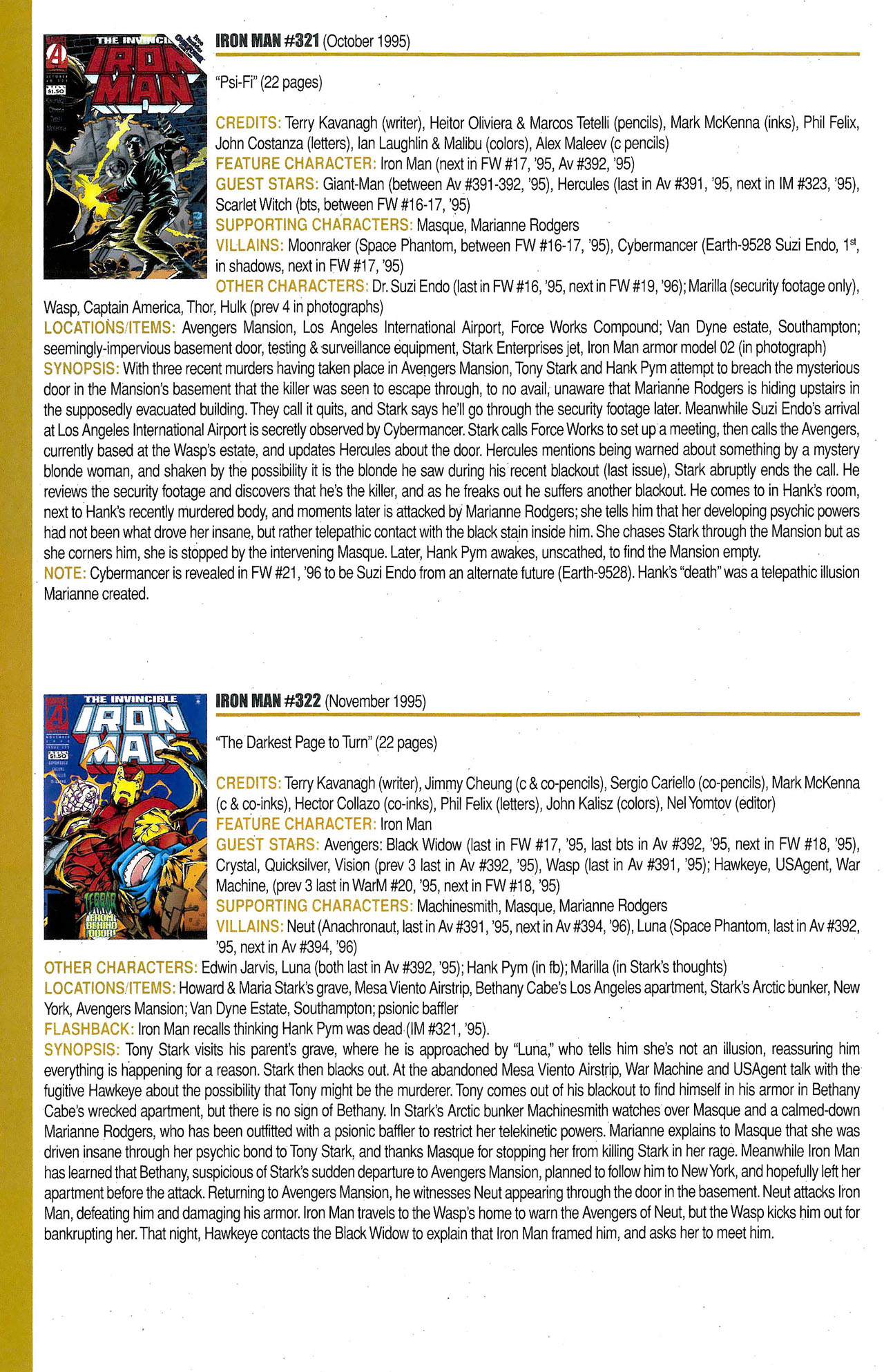 Read online Official Index to the Marvel Universe comic -  Issue #9 - 34