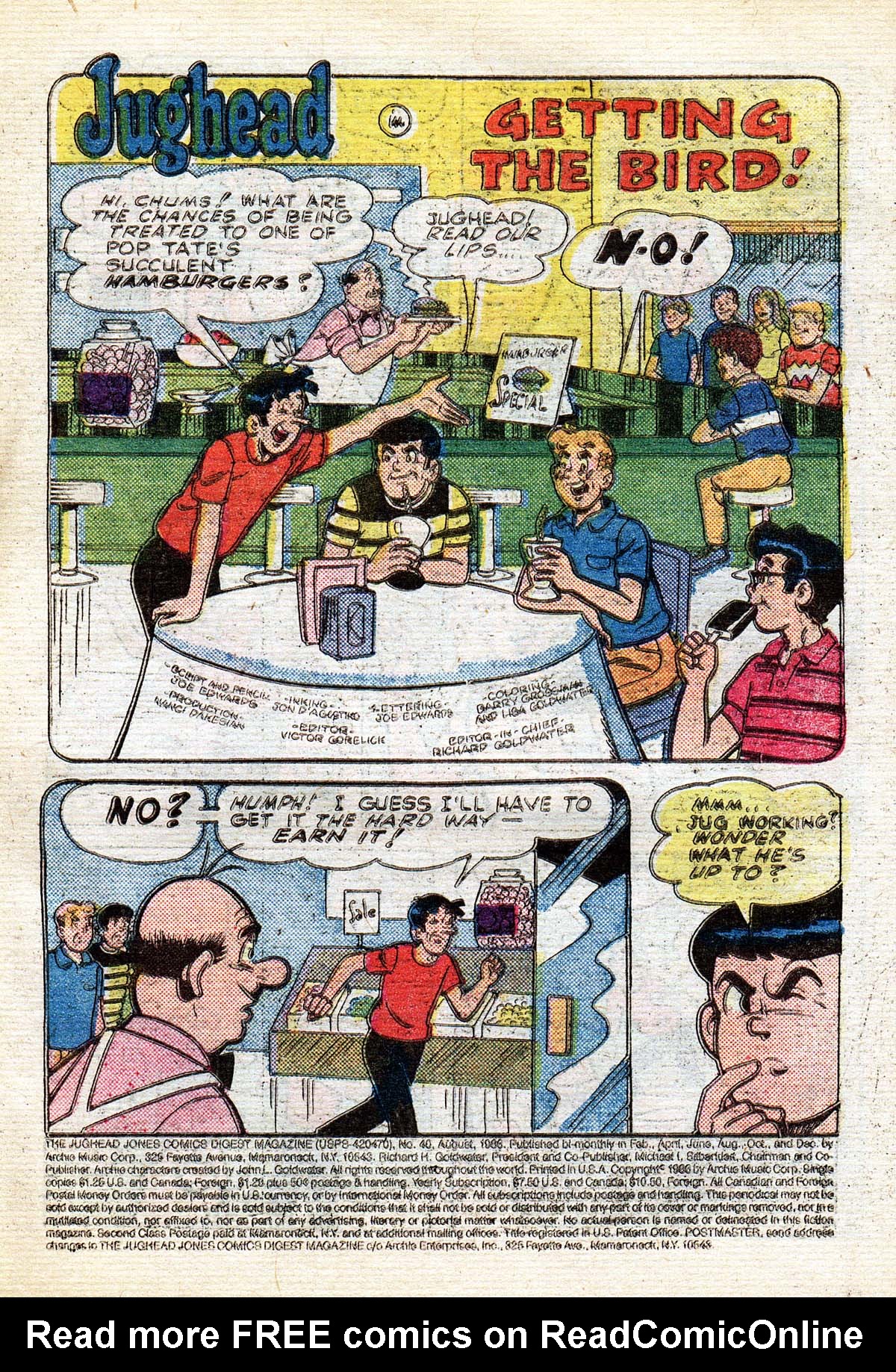 Read online Jughead Jones Comics Digest comic -  Issue #40 - 2