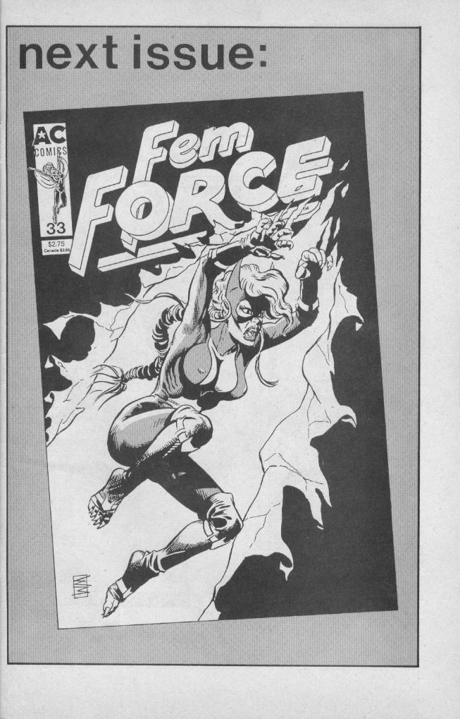 Read online Femforce comic -  Issue #32 - 34
