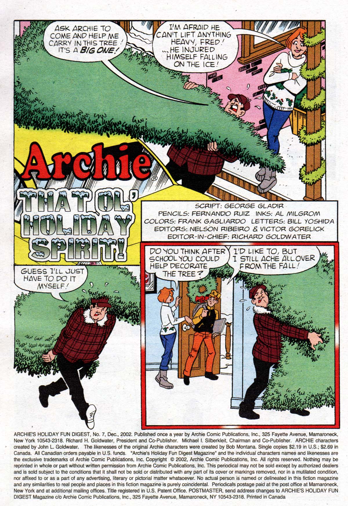 Read online Archie's Holiday Fun Digest comic -  Issue #7 - 2
