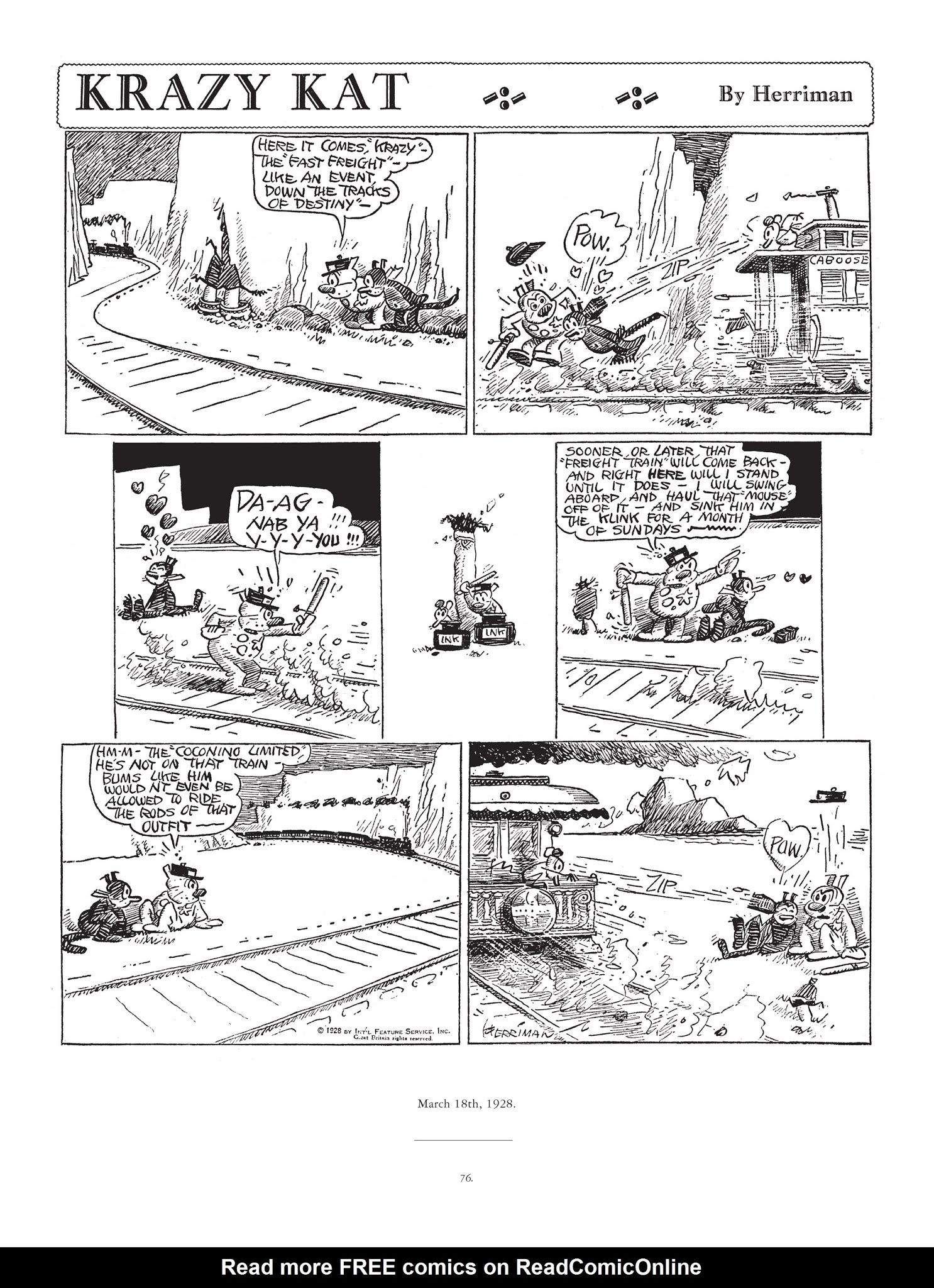 Read online Krazy & Ignatz comic -  Issue # TPB 5 - 76