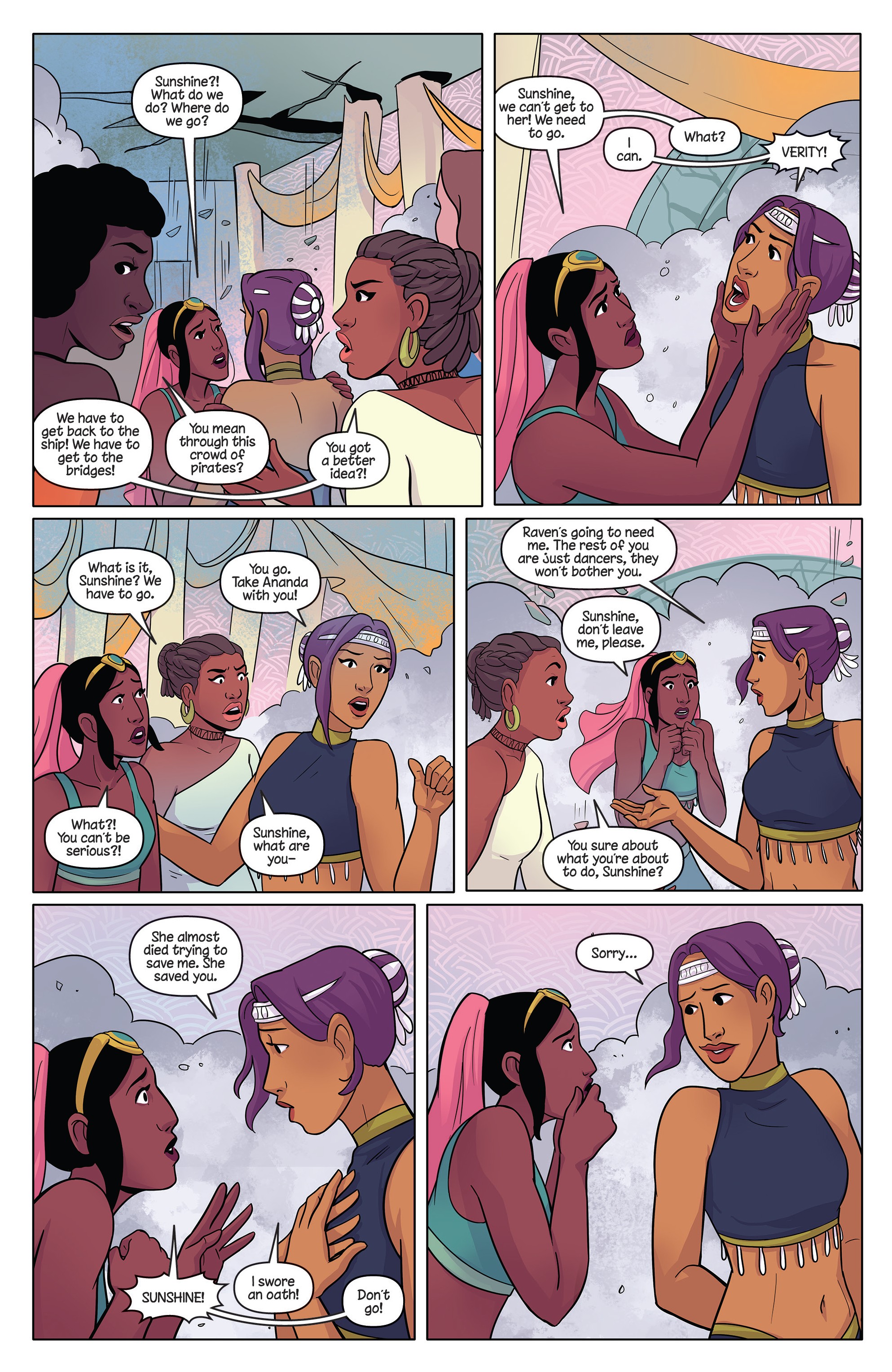 Read online Princeless Raven Year Two: Love and Revenge comic -  Issue # _TPB Assault On Golden Rock - 102