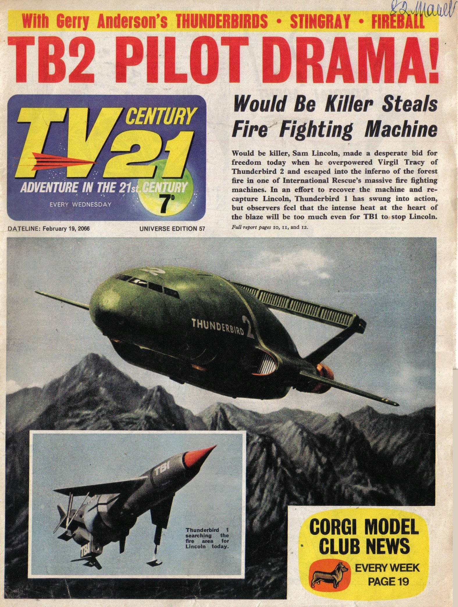 Read online TV Century 21 (TV 21) comic -  Issue #57 - 1