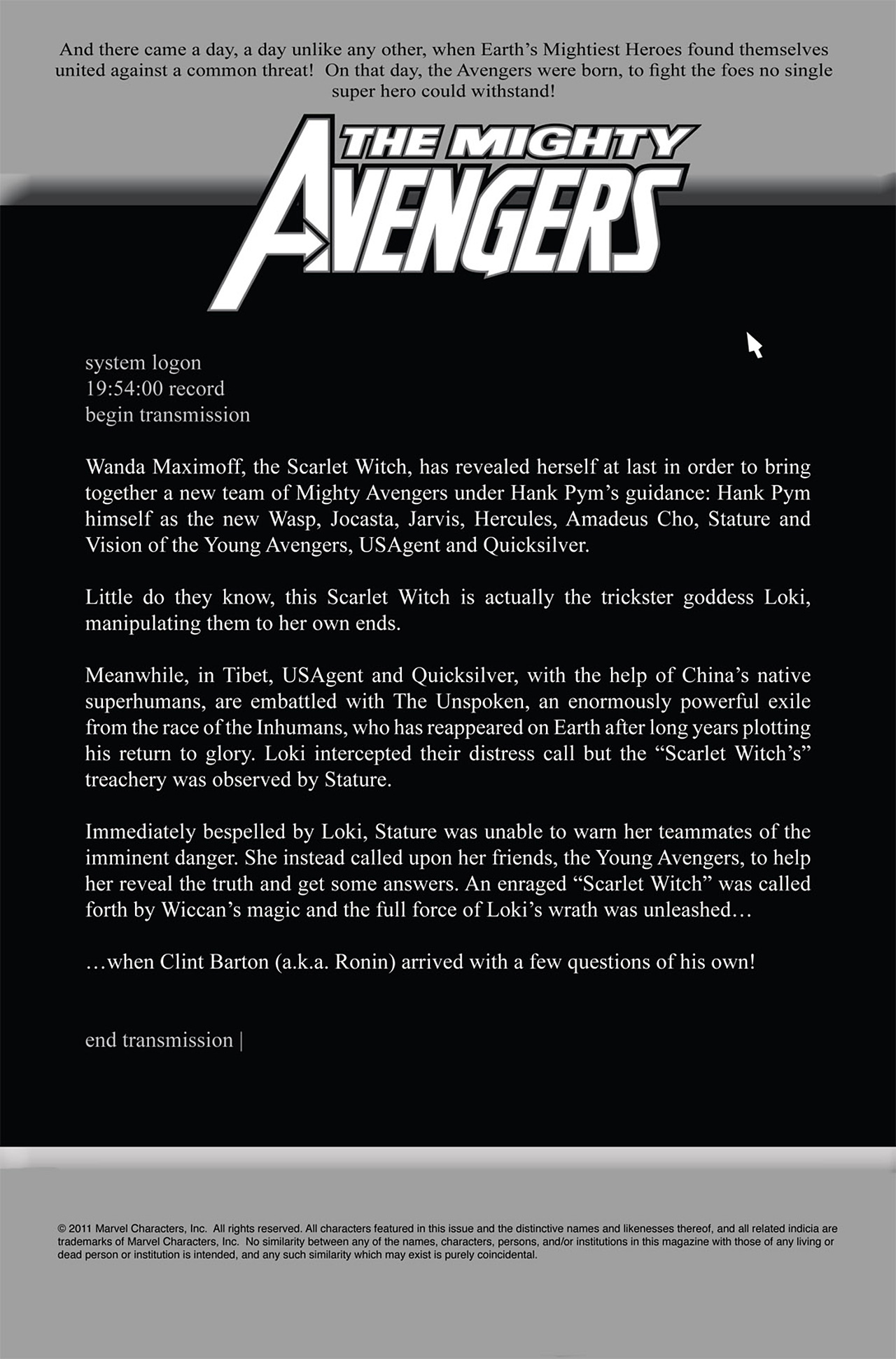 Read online The Mighty Avengers comic -  Issue #29 - 2