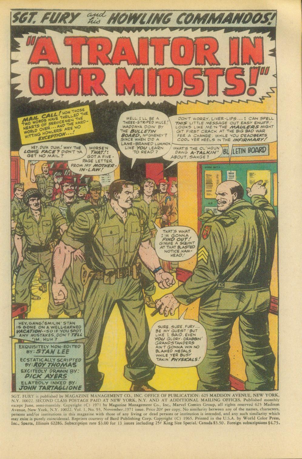 Read online Sgt. Fury comic -  Issue #93 - 3