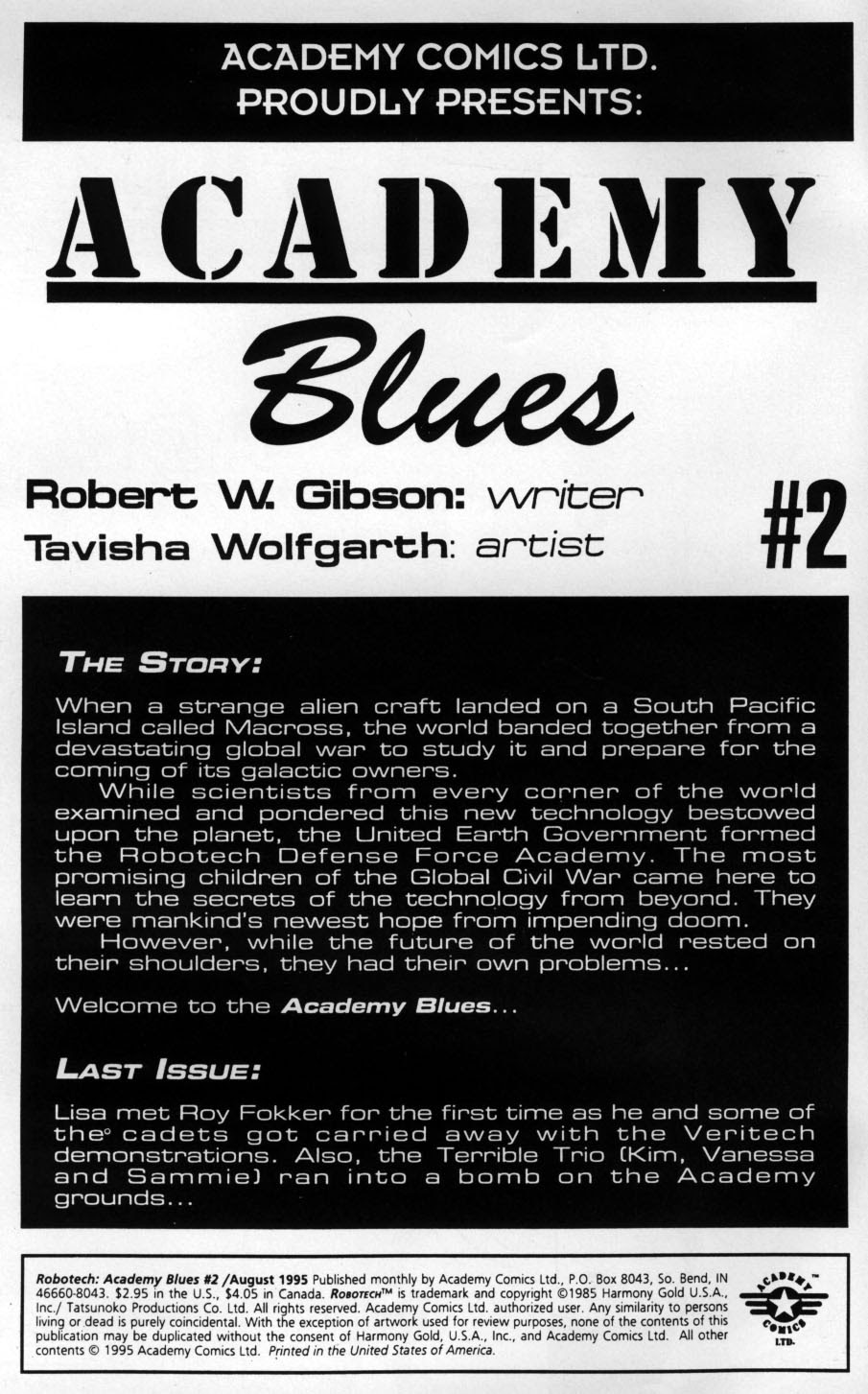Read online Robotech Academy Blues comic -  Issue #2 - 2