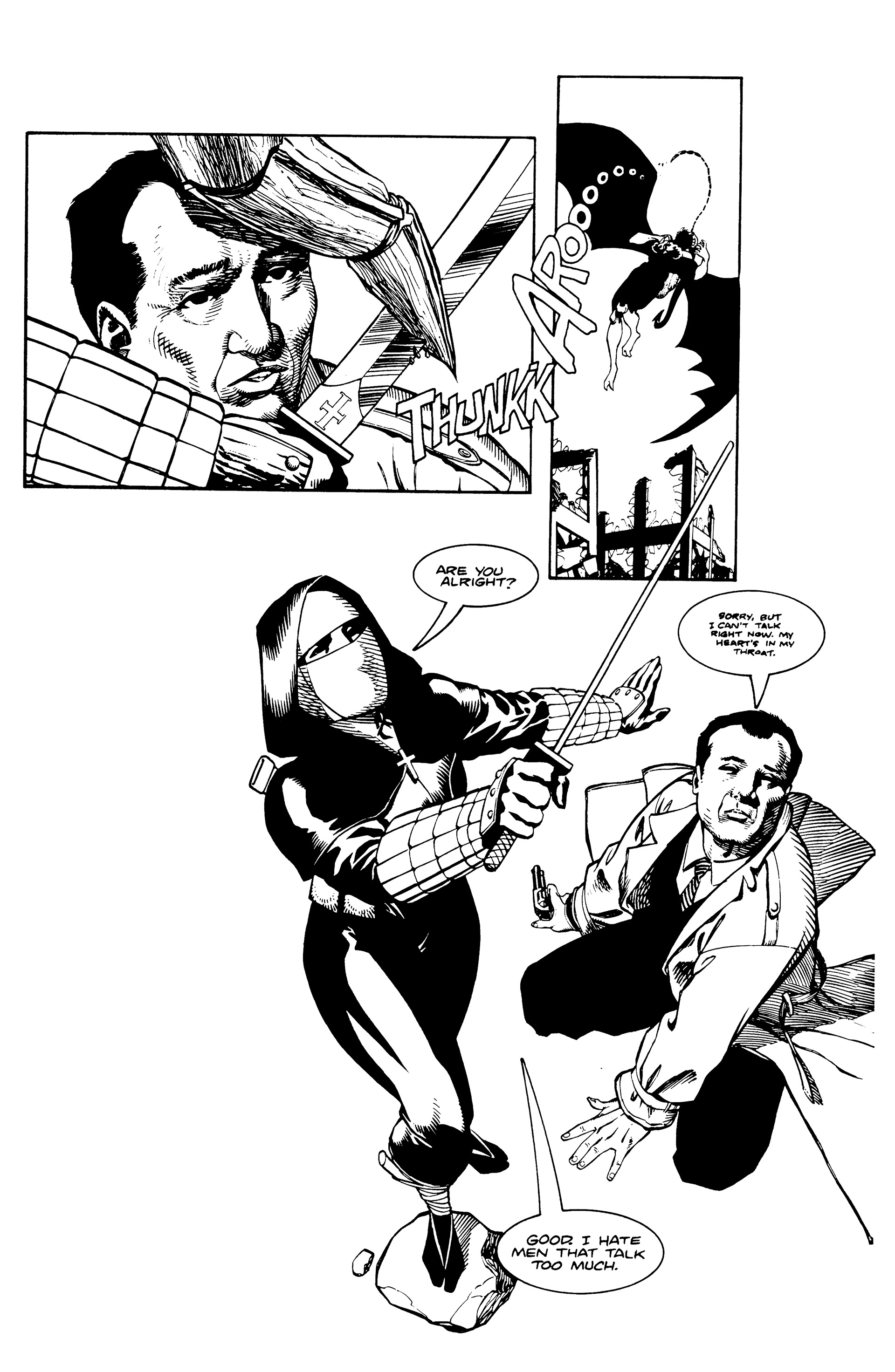 Read online Warrior Nun: Black & White comic -  Issue #4 - 14