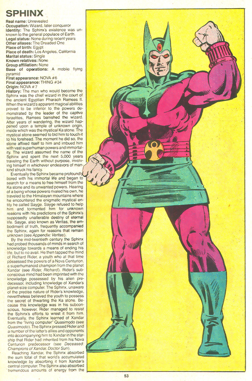 Read online The Official Handbook of the Marvel Universe Deluxe Edition comic -  Issue #19 - 55