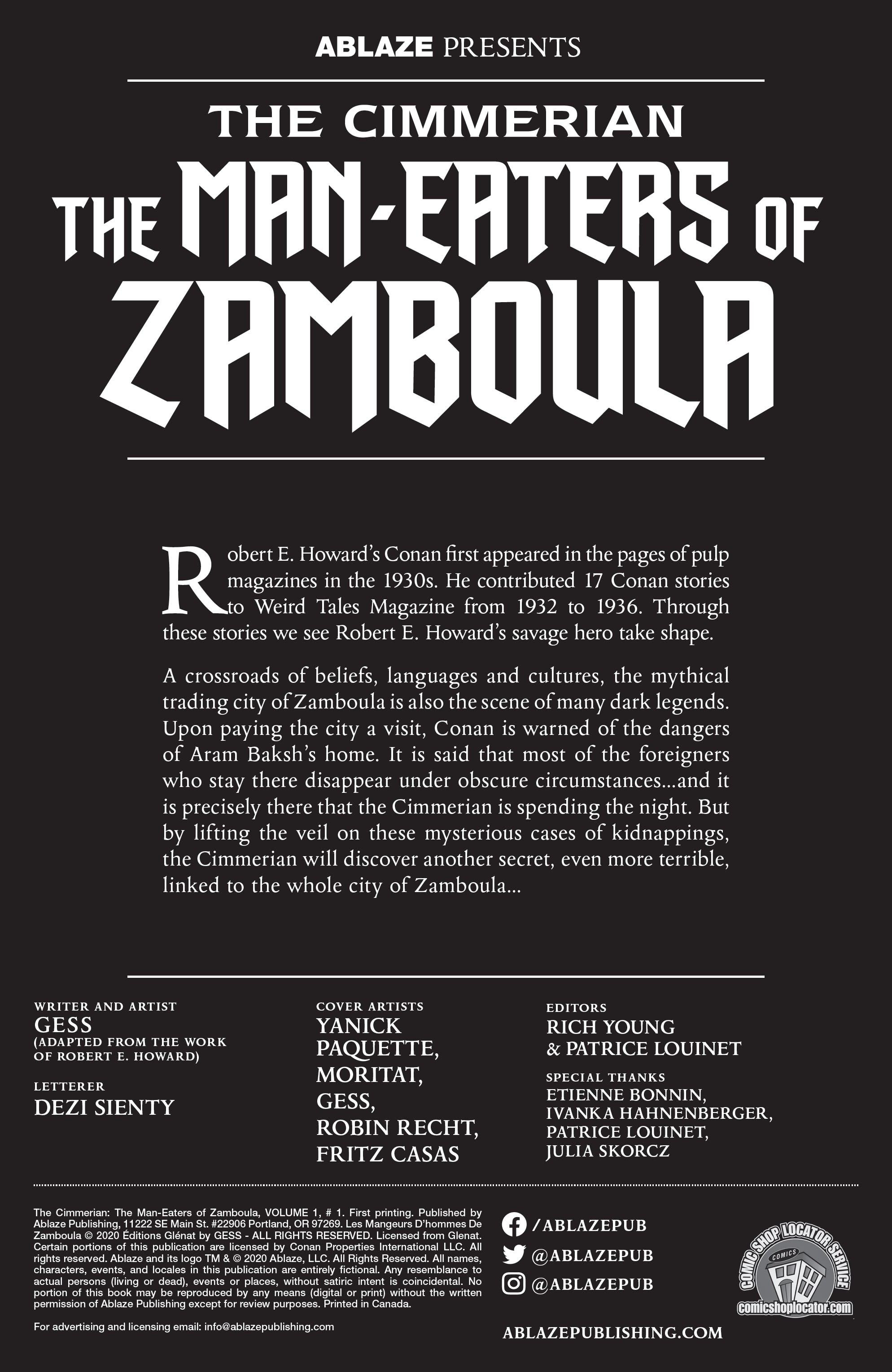Read online The Cimmerian: The Man-Eaters Of Zamboula comic -  Issue #1 - 2