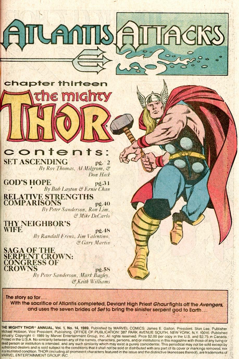 Read online Thor (1966) comic -  Issue # _Annual 14 - 2