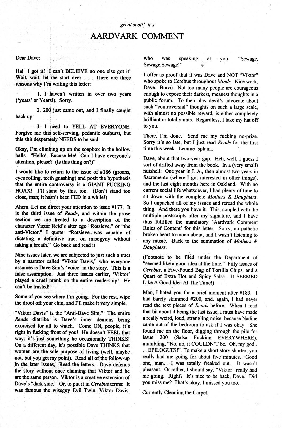 Read online Cerebus comic -  Issue #208 - 23