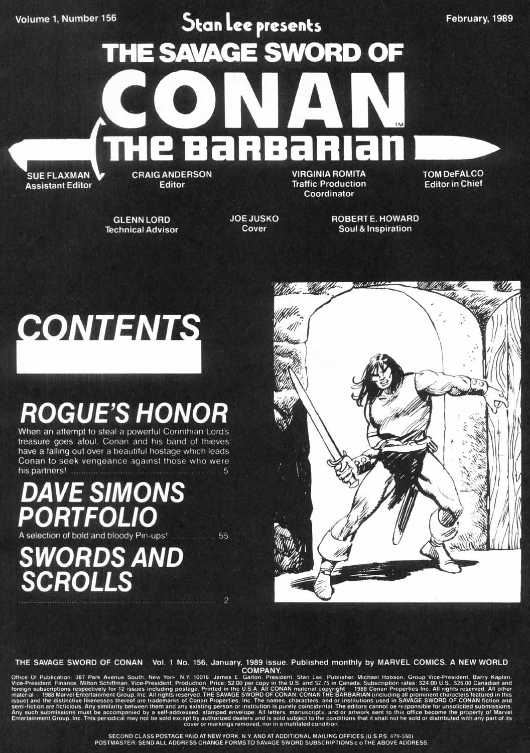 Read online The Savage Sword Of Conan comic -  Issue #156 - 3