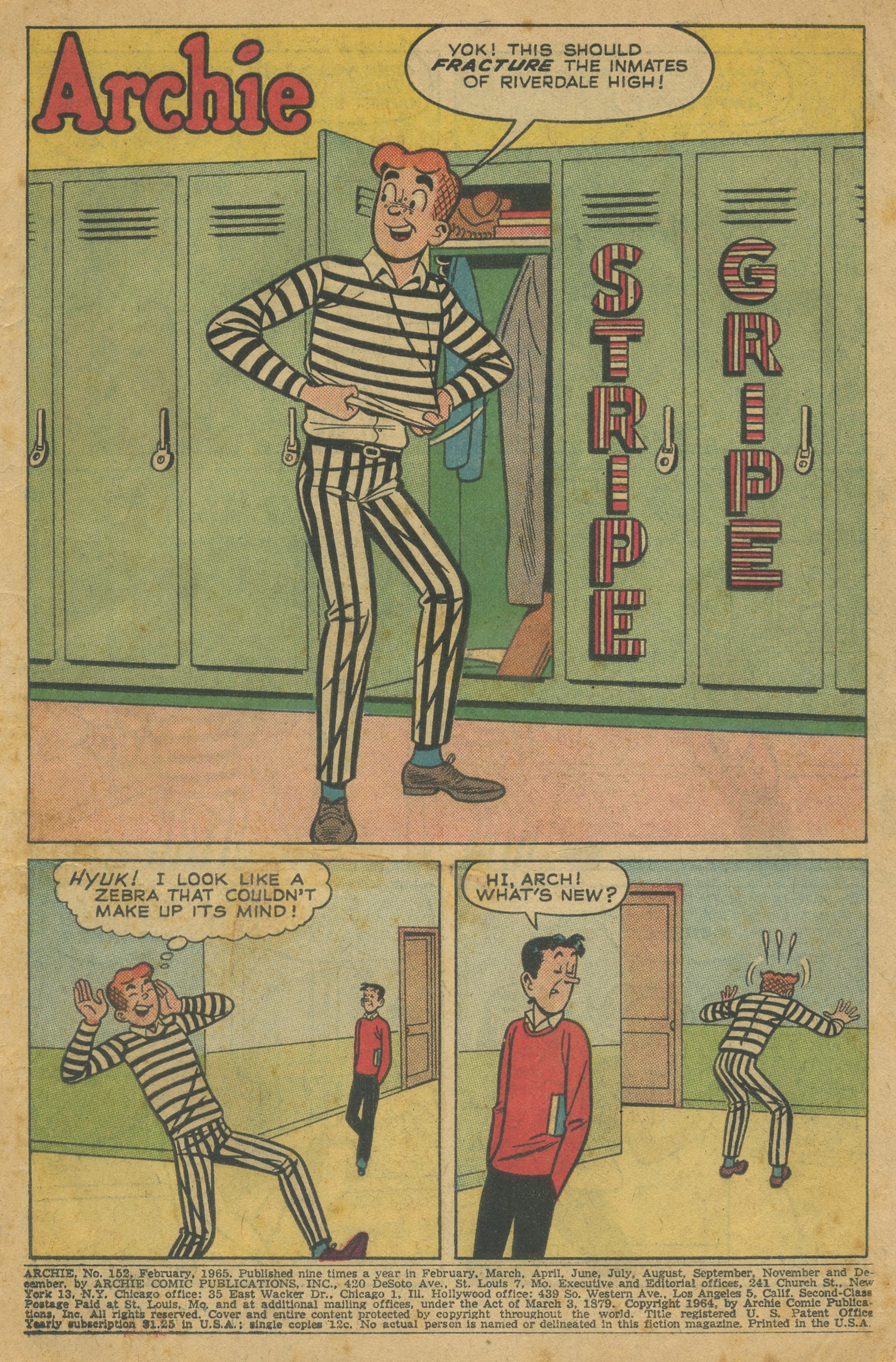 Read online Archie (1960) comic -  Issue #152 - 3