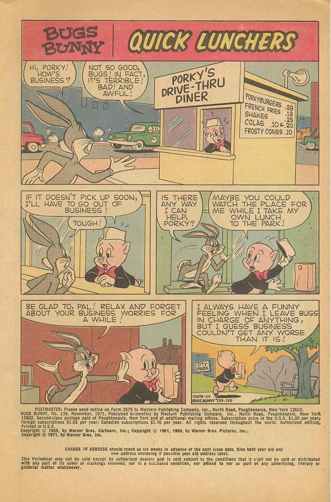 Read online Bugs Bunny comic -  Issue #139 - 2