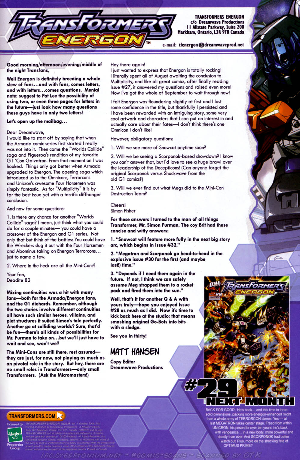 Read online Transformers Energon comic -  Issue #28 - 24